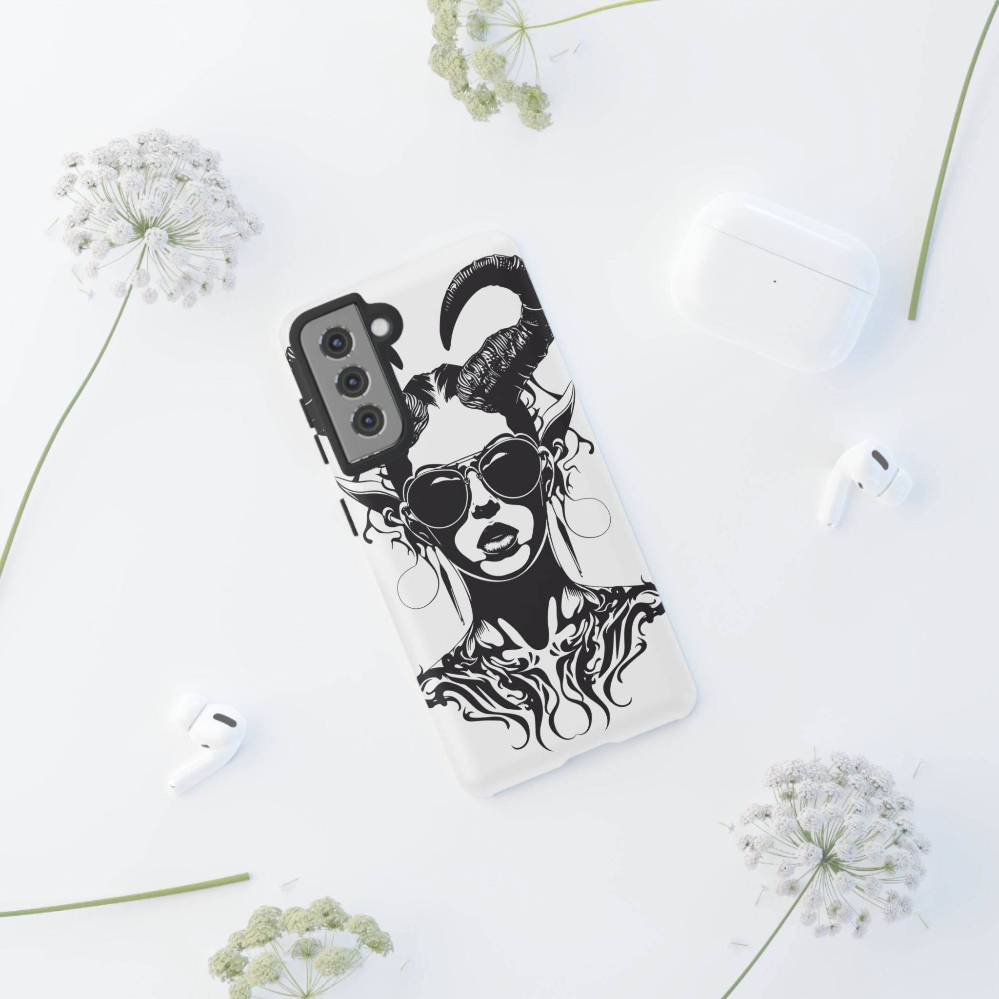 Tough Cases: Stylish Phone Case with Edgy Design, Protective Cover, Gift for Her, Trendy Accessories, Unique Art, Holiday Present