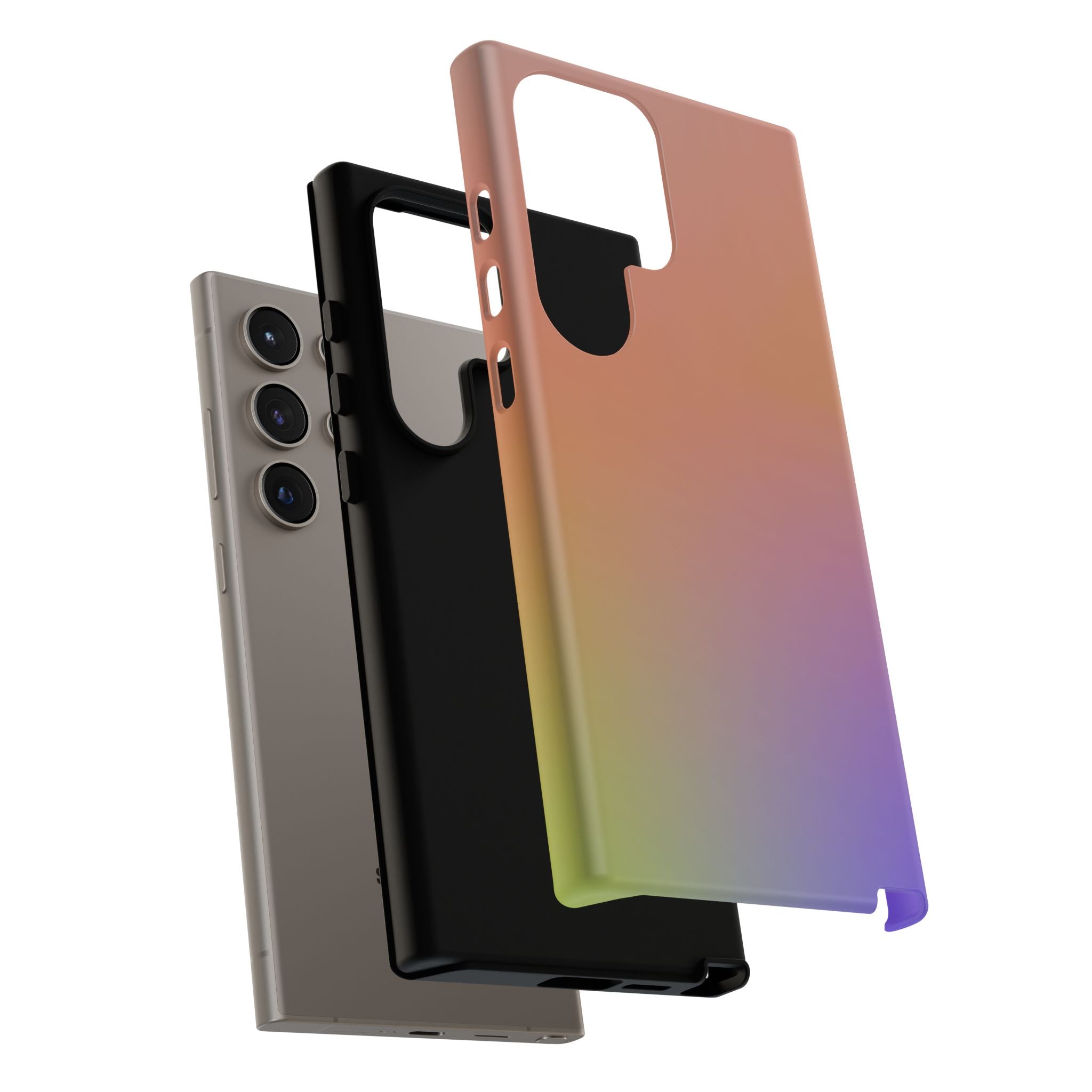 Colorful Gradient Phone Case, Tough Cases for iPhone, Customizable Phone Cover, Trendy Tech Accessory, Gift for Tech Lovers