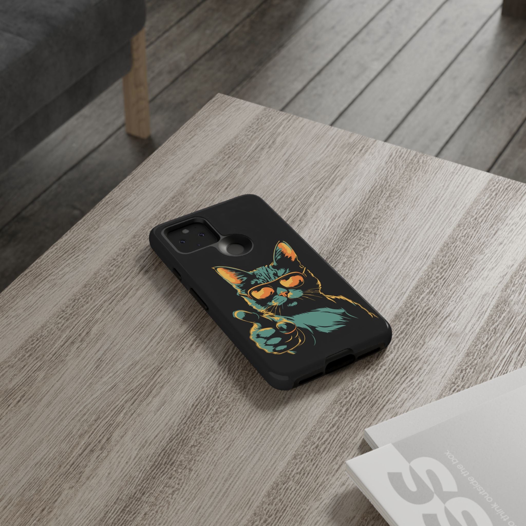 Cool Cat Phone Case, Stylish Phone Cover, Pet Lover Gift, Cute Cat Design, Fun Cat Accessories