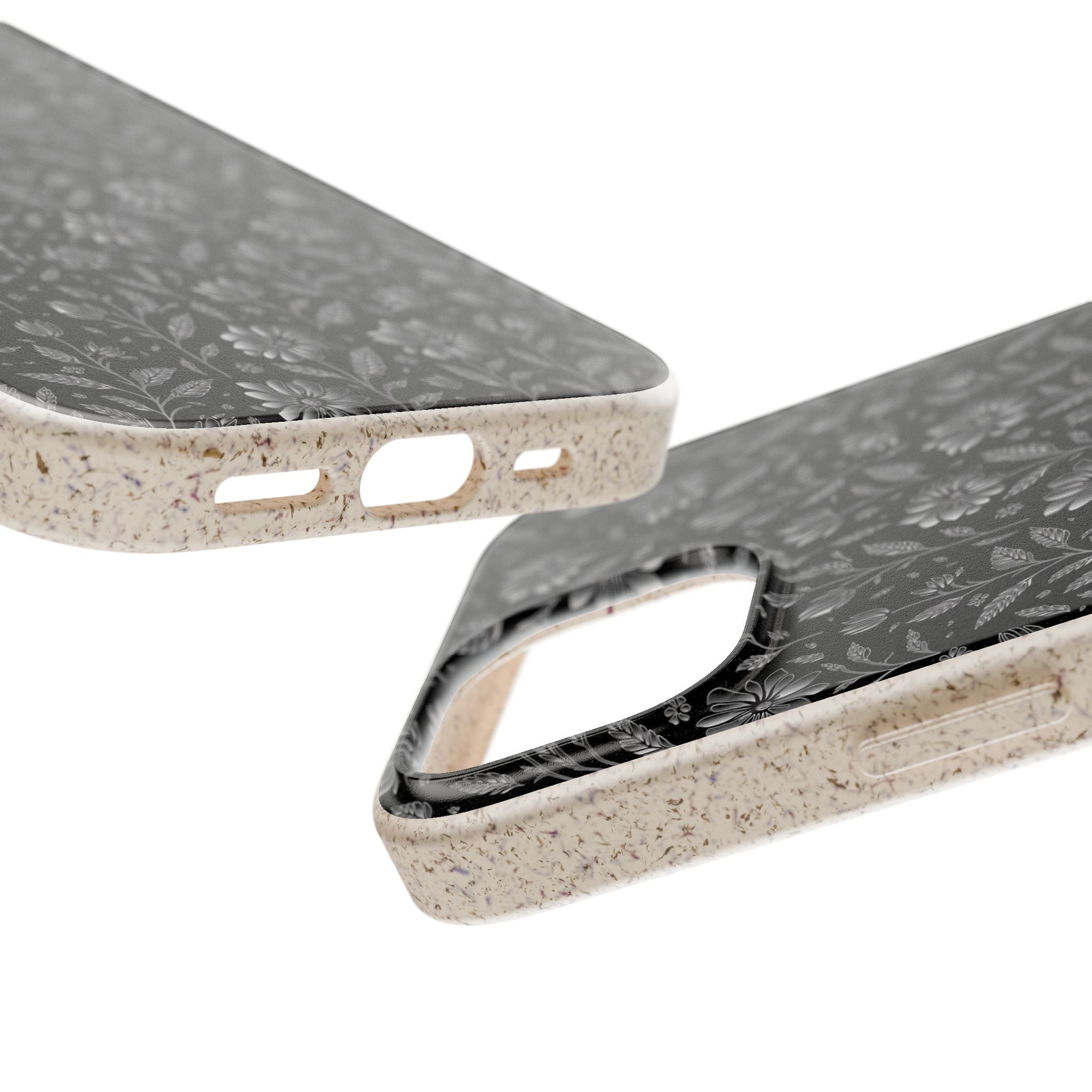 Eco-Friendly Floral Phone Case, Biodegradable iPhone Case, Sustainable Fashion Accessory, Nature Lover Gift, Eco-Conscious Phone Cover