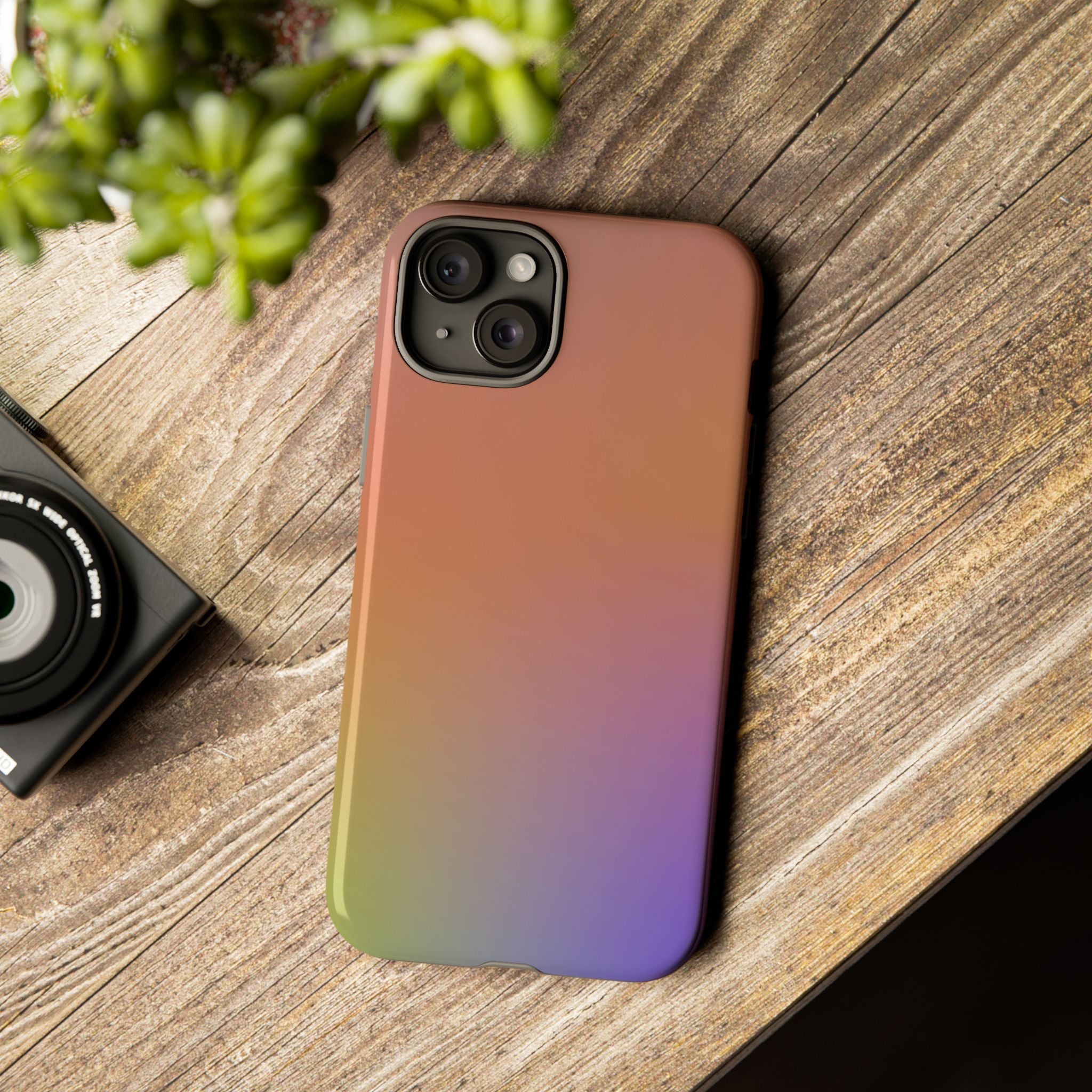 Colorful Gradient Phone Case, Tough Cases for iPhone, Customizable Phone Cover, Trendy Tech Accessory, Gift for Tech Lovers