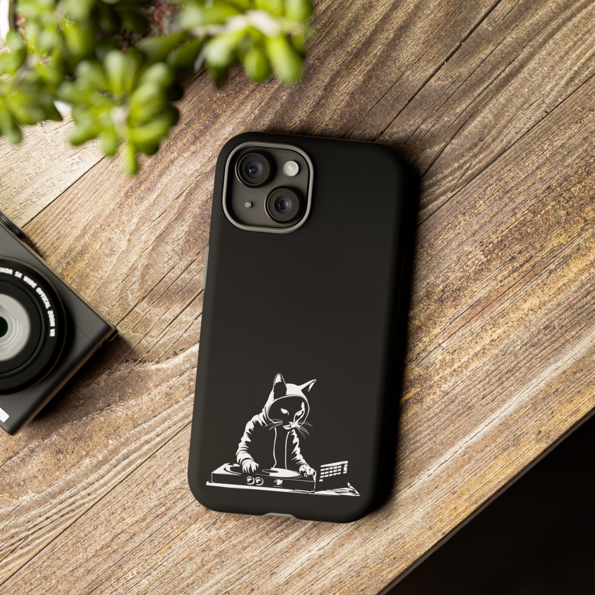 Cat DJ Phone Case | Stylish Tough Cases for Music Lovers, Gift for Cat Owners, Unique Phone Accessory, Cool Tech Gear