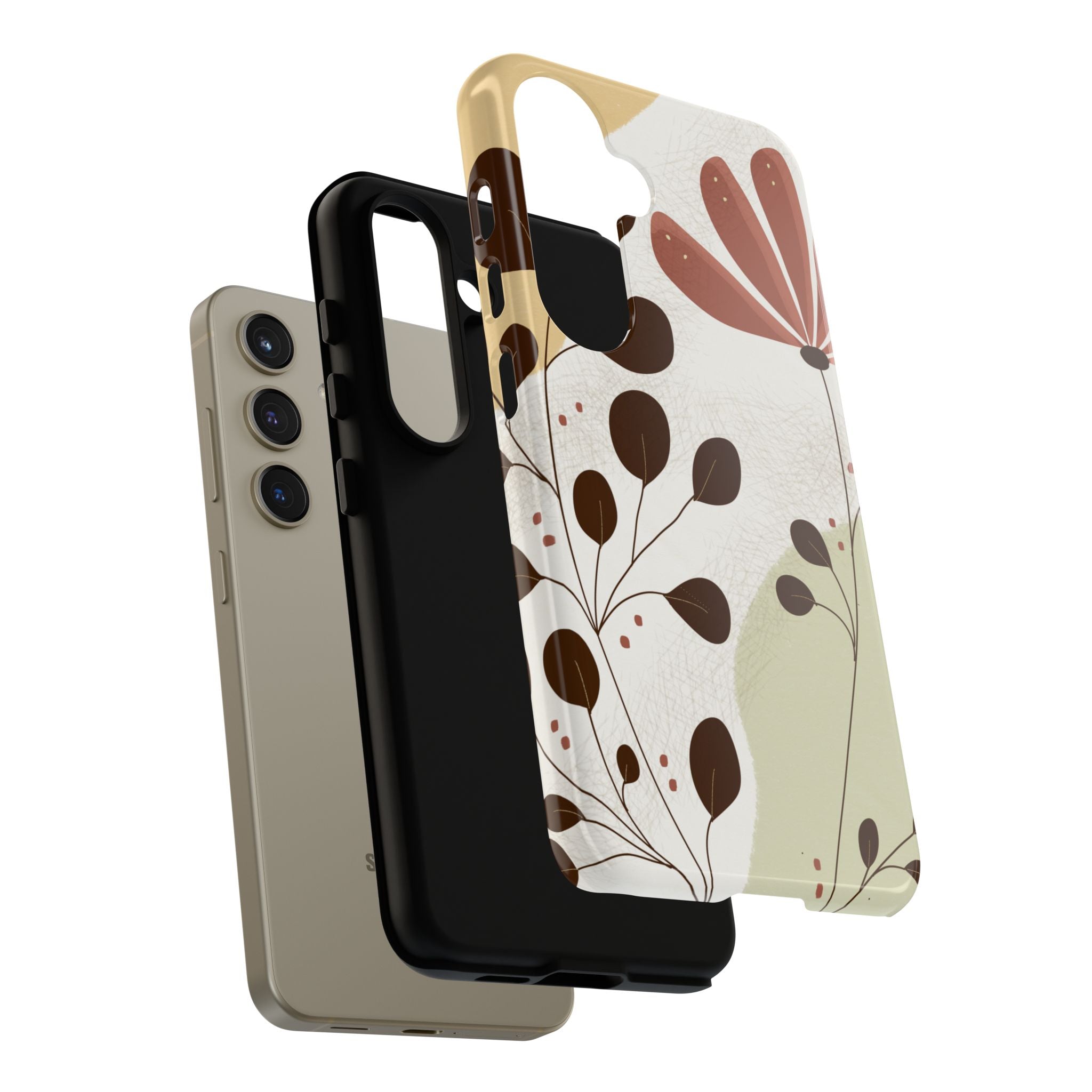Floral Phone Case - Stylish Tough Cases for Women, Trendy Phone Cover, Gift for Her, Birthday Present, Everyday Use