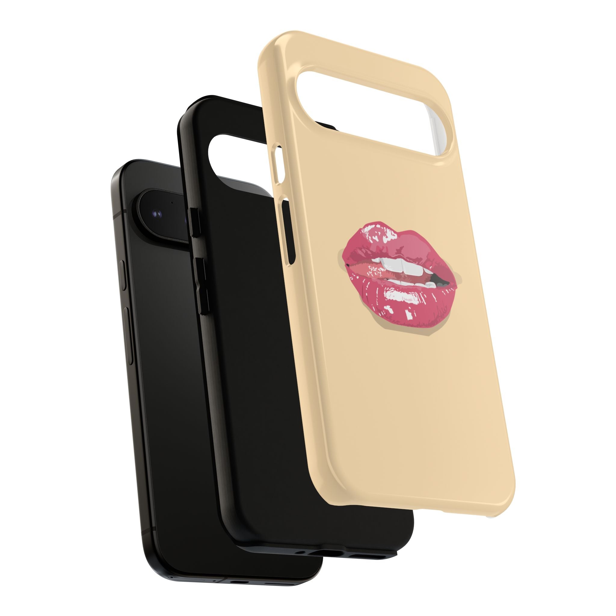 Stylish Phone Case with Lip Print, Trendy Mobile Cover, Fashion Accessory, Gift for Her, Cute Cell Phone Case