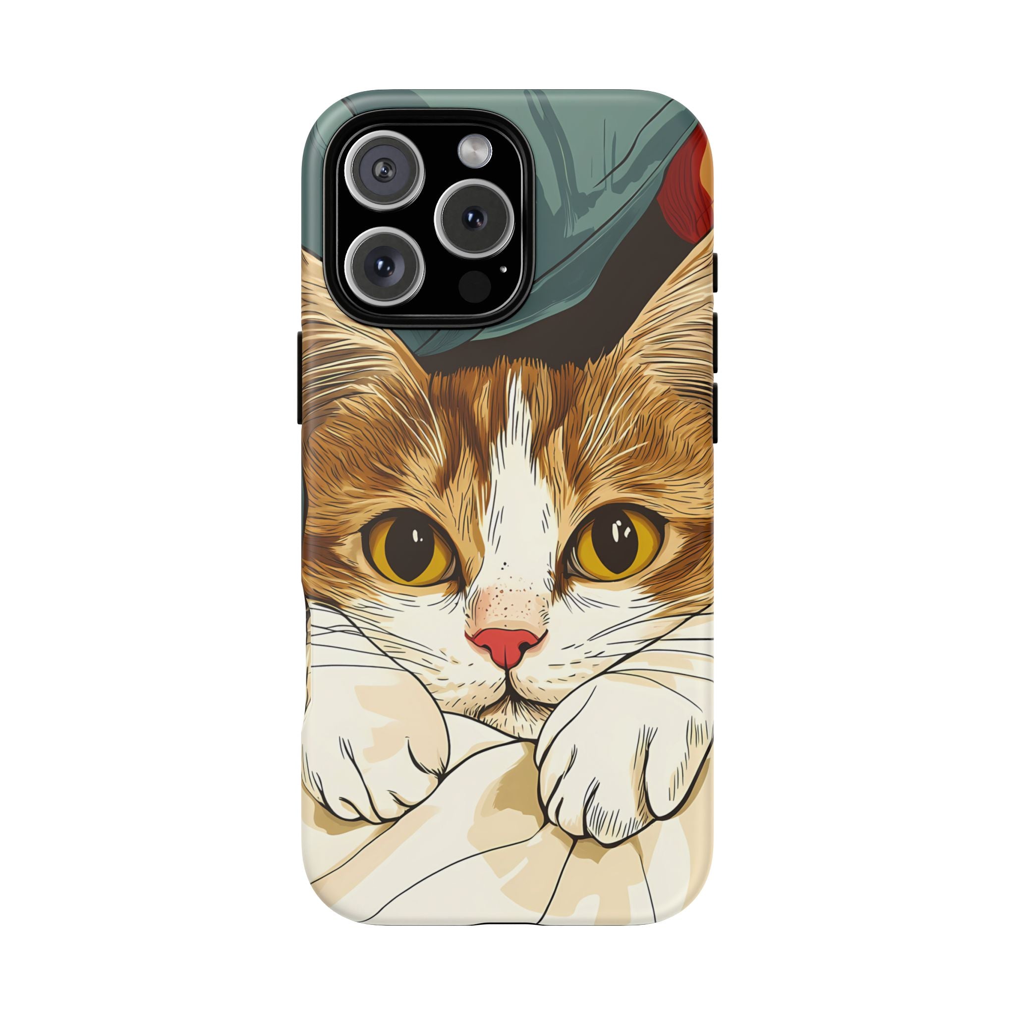 Cute Cat Phone Case - Ideal for Cat Lovers, Pet Owners, Birthday Gifts, Smartphone Accessories, Funny Pet Humor