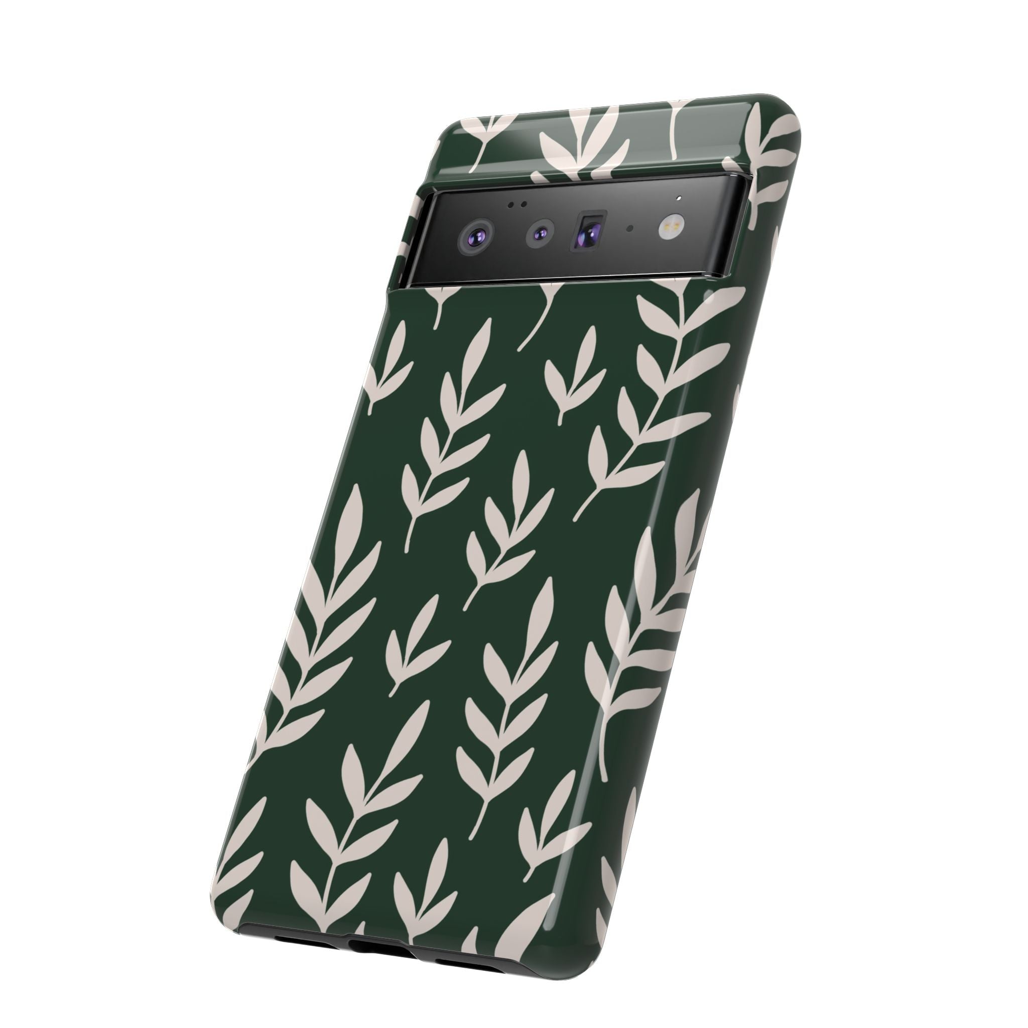 Leafy Phone Case, Tough Cases for Nature Lovers, Green Leaf Design, Eco-Friendly, Stylish Mobile Cover, Gift for Her