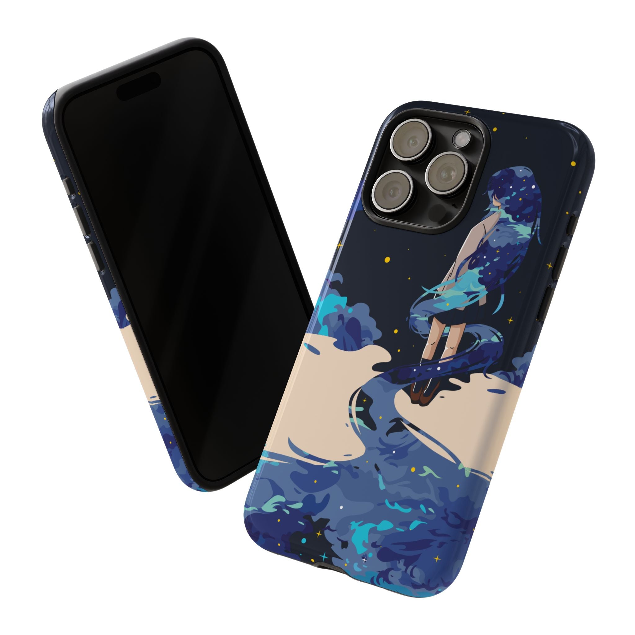 Galaxy-Inspired Phone Case, Celestial Design, Tough Phone Cover, Gift for Space Lovers, Artsy Accessories, Unique Merchandise