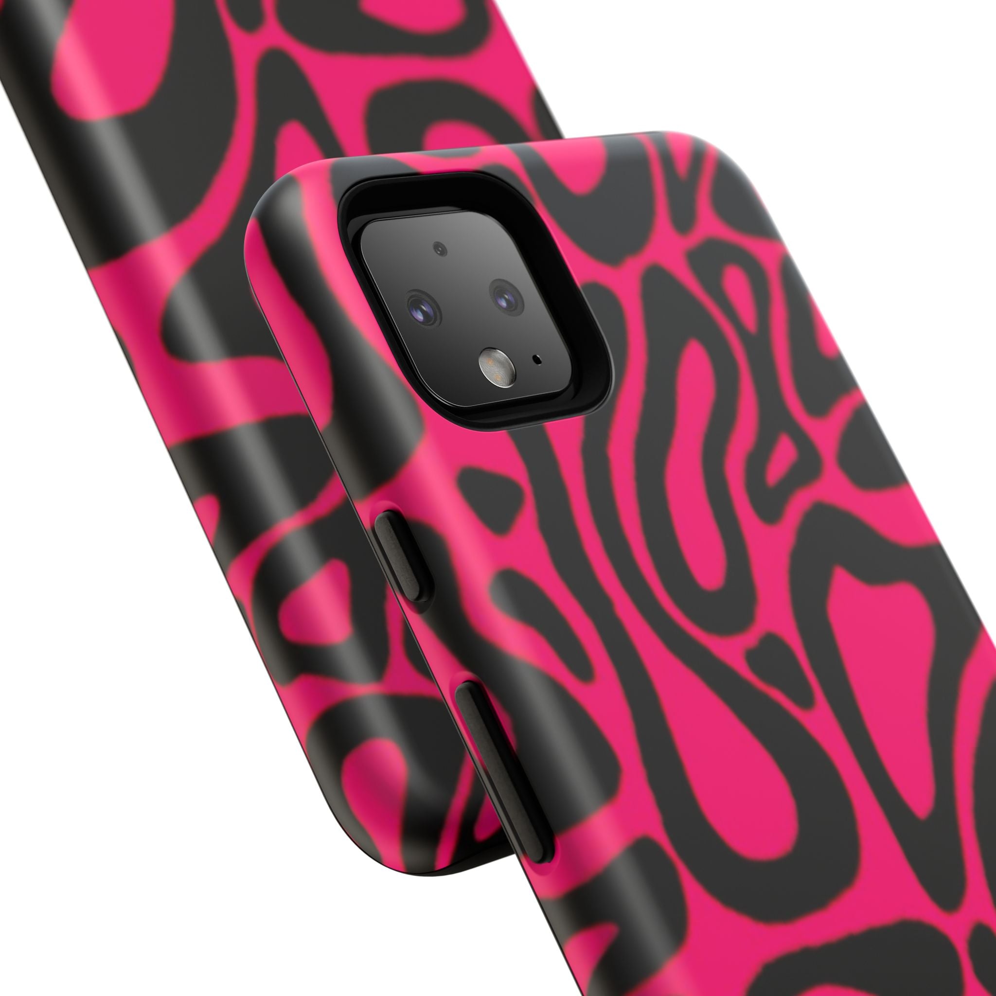 Bold Pink Patterned Phone Case, Stylish Tough Case, Trendy Accessory, Gift for Her, Tech Protection