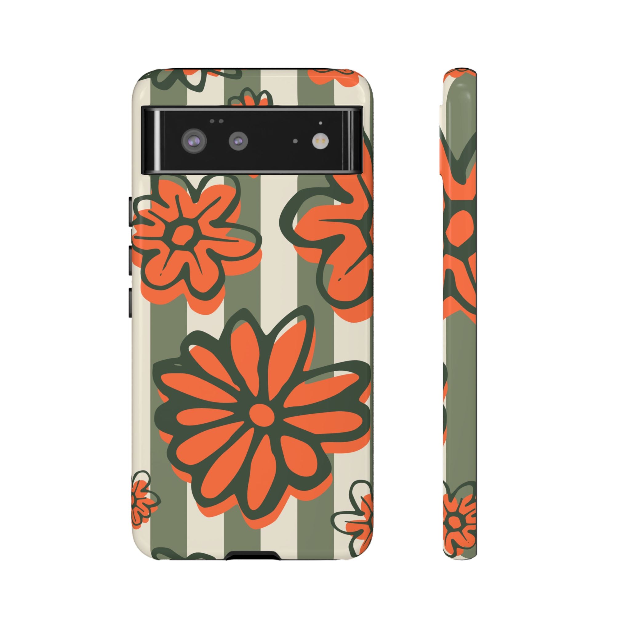Floral Tough Phone Case - Trendy Protector for Pet Lovers, Super Cute Gift, Floral Design, Stylish Phone Cover, Unique Accessory