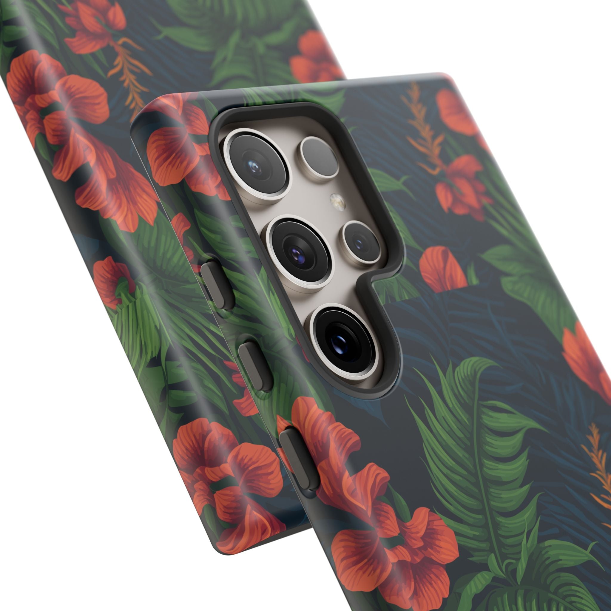 Tropical Phone Case with Floral Design, Eco-Friendly Protection for Summer Vibes, Ideal Gift for Nature Lovers, Vibrant Background
