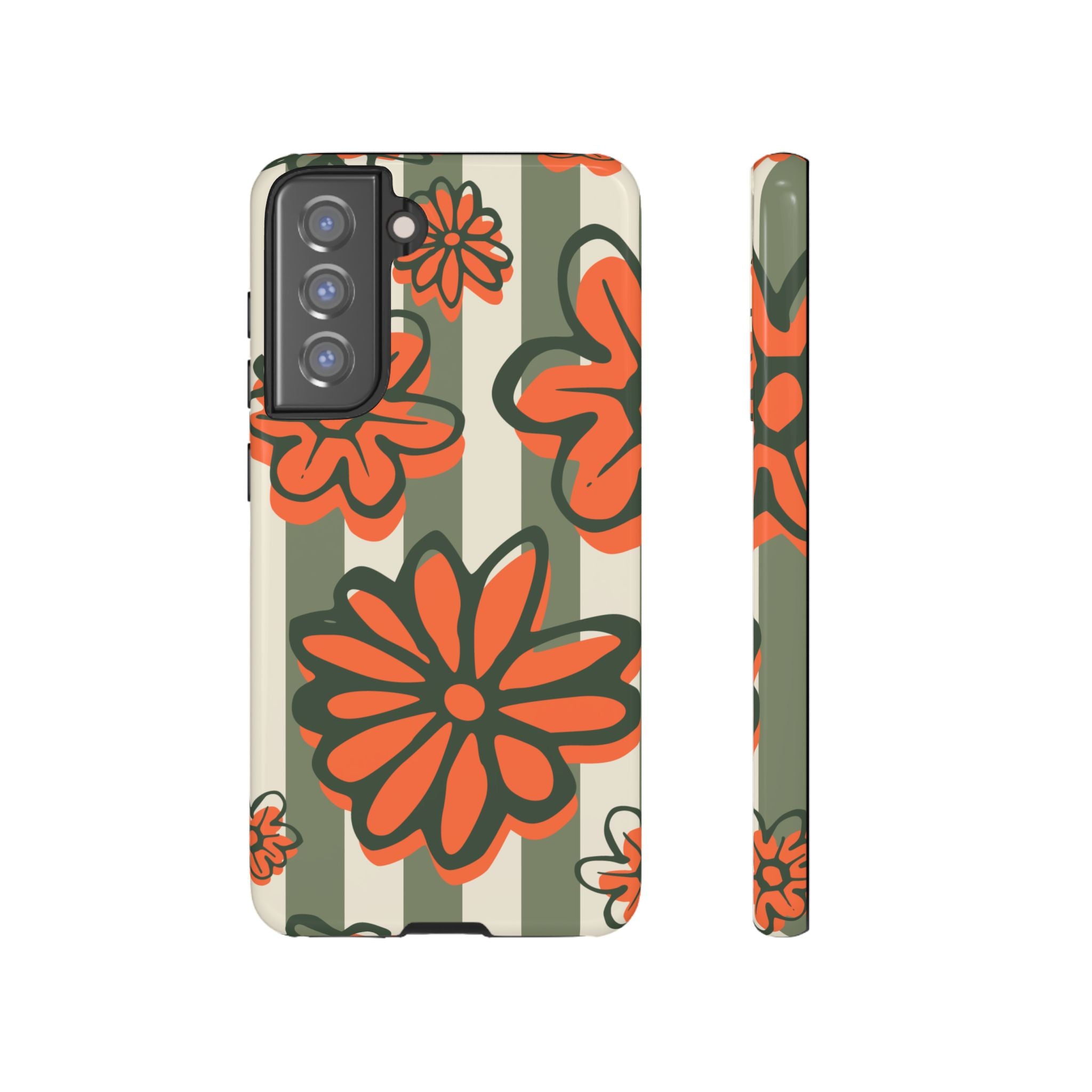 Floral Tough Phone Case - Trendy Protector for Pet Lovers, Super Cute Gift, Floral Design, Stylish Phone Cover, Unique Accessory