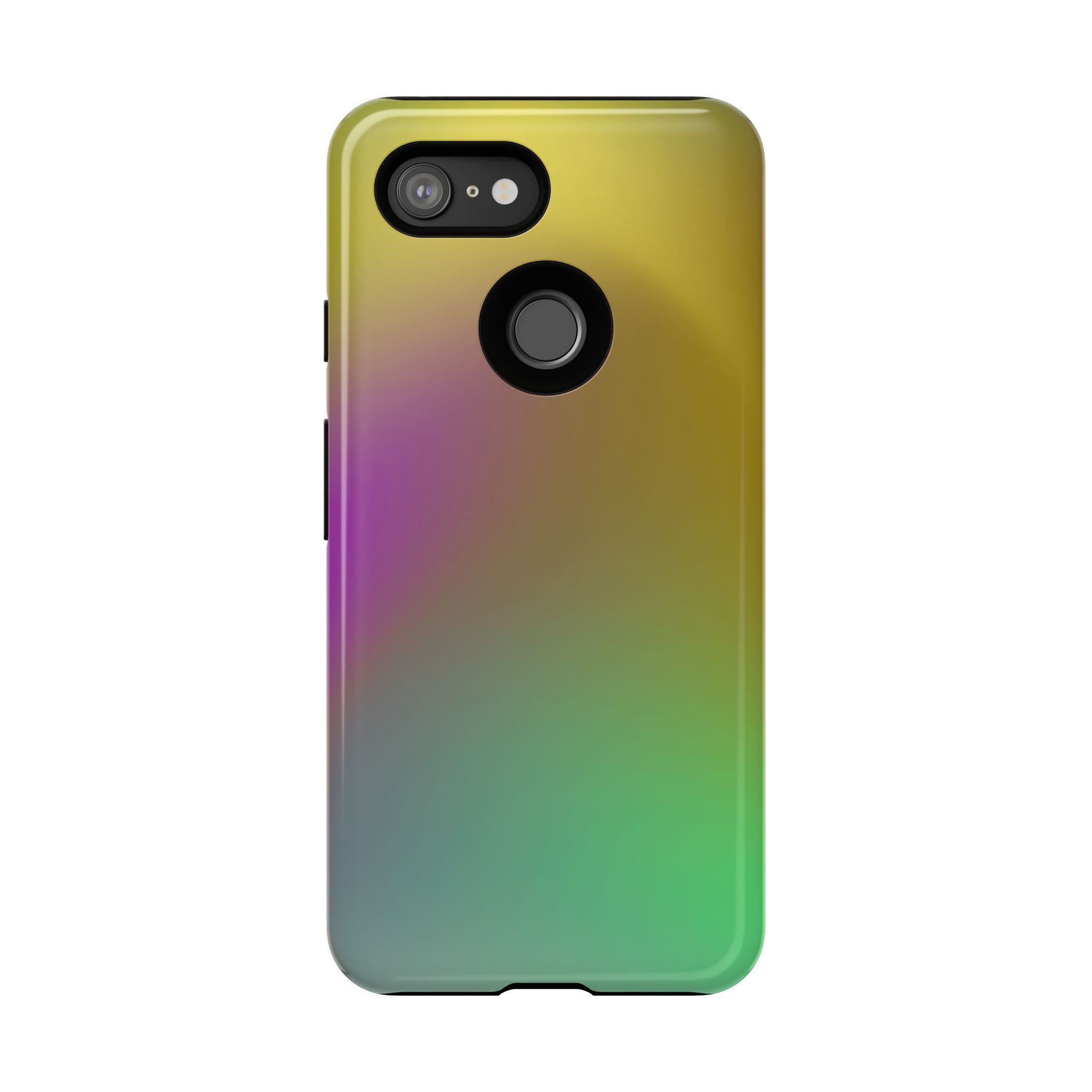 Vibrant Phone Case, Tough Cases, Colorful Phone Cover, Durable Mobile Case, Yellow Green Gradient Design