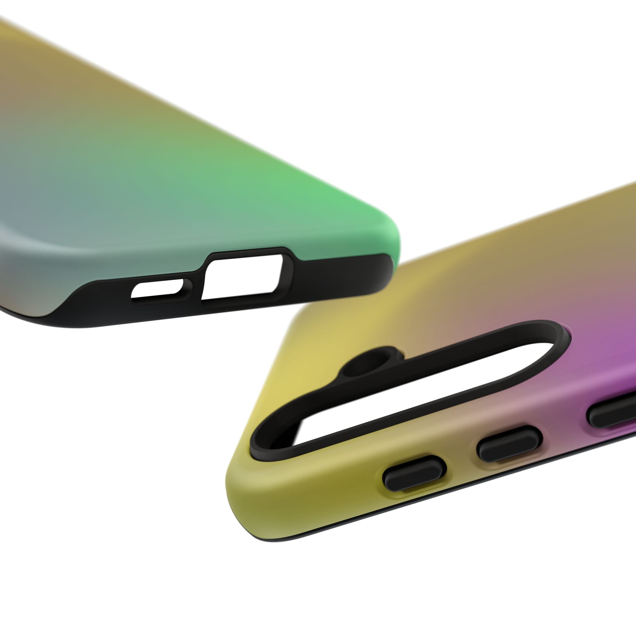 Vibrant Phone Case, Tough Cases, Colorful Phone Cover, Durable Mobile Case, Yellow Green Gradient Design