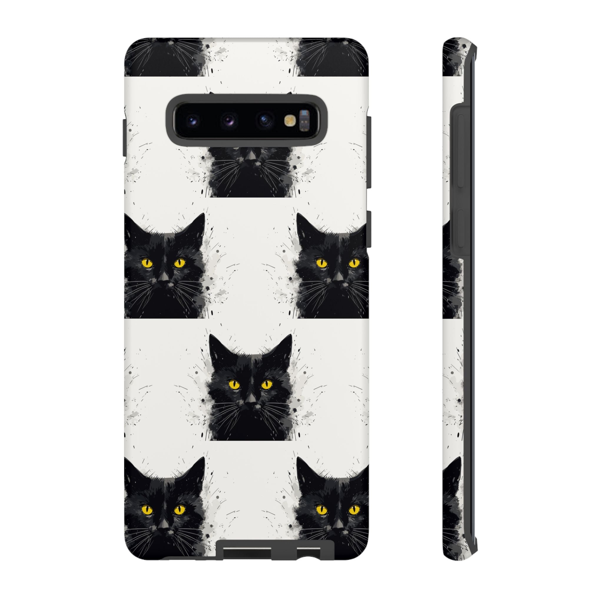 Black Cat Phone Case, Tough Cases, Cat Lover Gift, Unique Design, Halloween, Animal Accessories, Custom Phone Cover