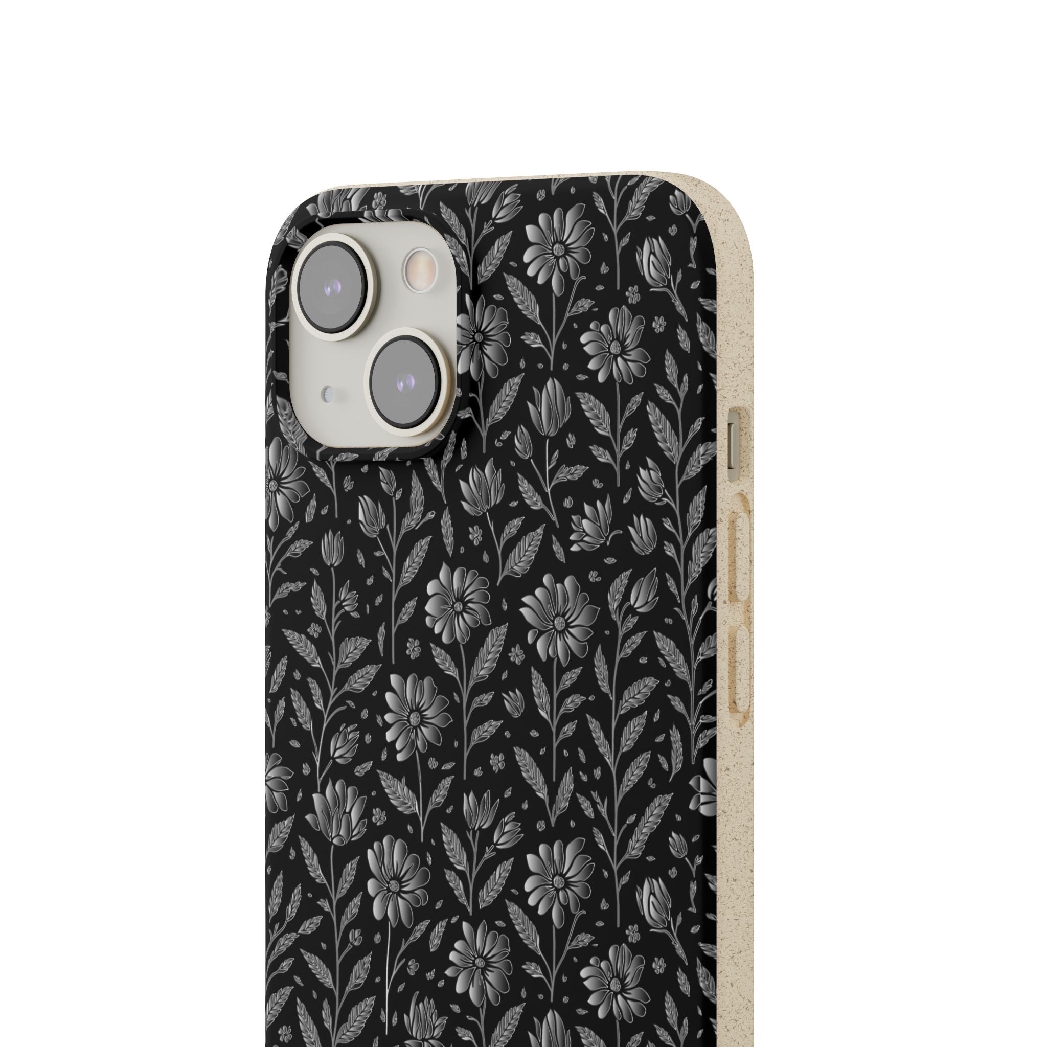 Eco-Friendly Floral Phone Case, Biodegradable iPhone Case, Sustainable Fashion Accessory, Nature Lover Gift, Eco-Conscious Phone Cover