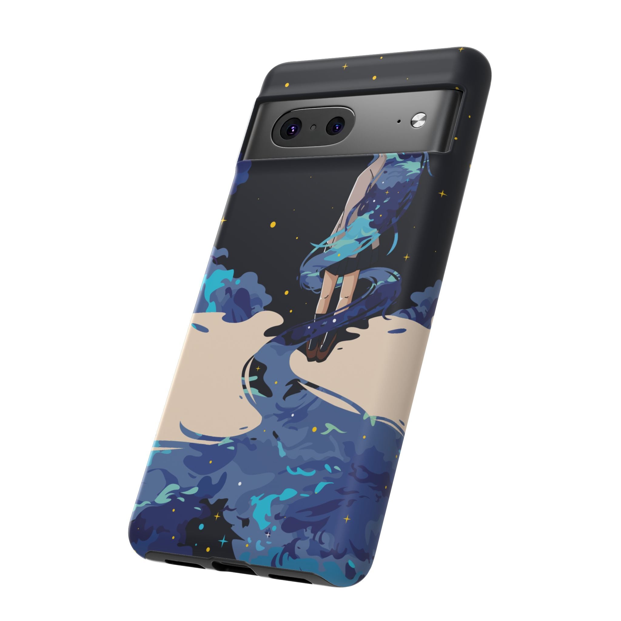 Galaxy-Inspired Phone Case, Celestial Design, Tough Phone Cover, Gift for Space Lovers, Artsy Accessories, Unique Merchandise
