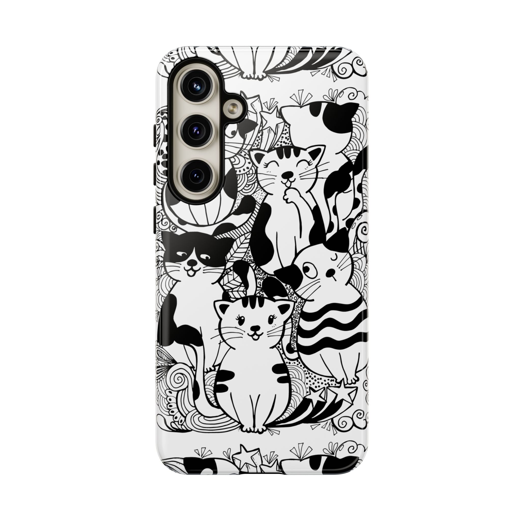 Cat-Themed Phone Case, Cute Cat Art, Pet Lover Gift, Birthday Present, Unique Cat Decor, Fun Tech Accessories, Animal Lover Case