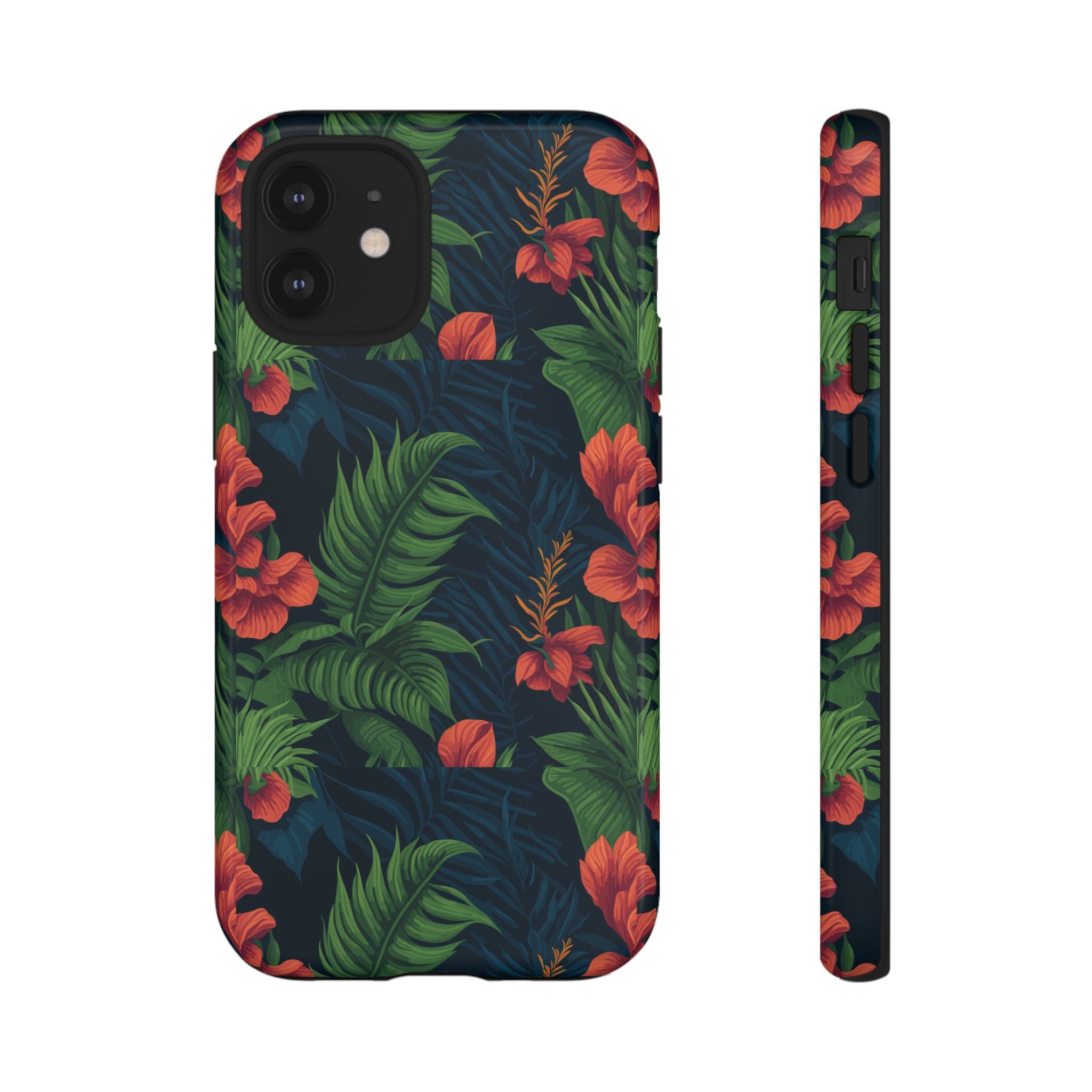 Tropical Phone Case with Floral Design, Eco-Friendly Protection for Summer Vibes, Ideal Gift for Nature Lovers, Vibrant Background