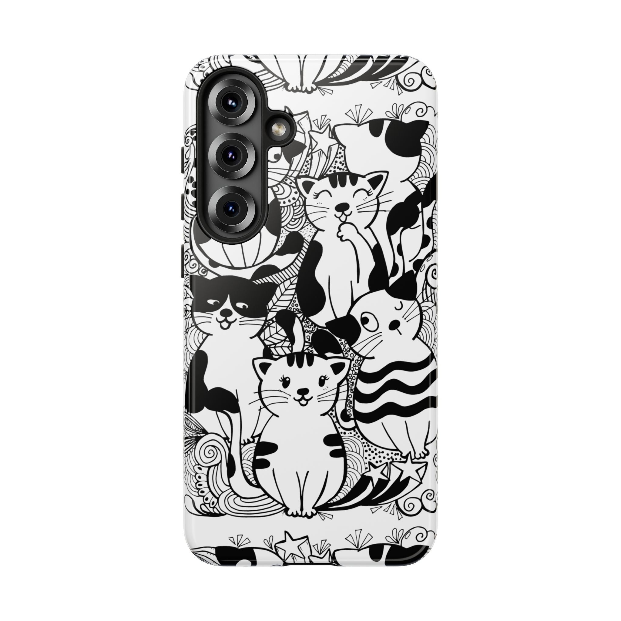 Cat-Themed Phone Case, Cute Cat Art, Pet Lover Gift, Birthday Present, Unique Cat Decor, Fun Tech Accessories, Animal Lover Case