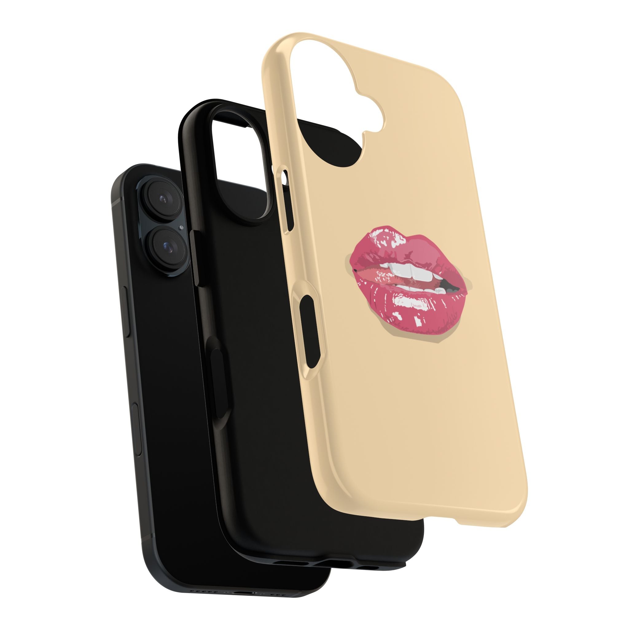 Stylish Phone Case with Lip Print, Trendy Mobile Cover, Fashion Accessory, Gift for Her, Cute Cell Phone Case