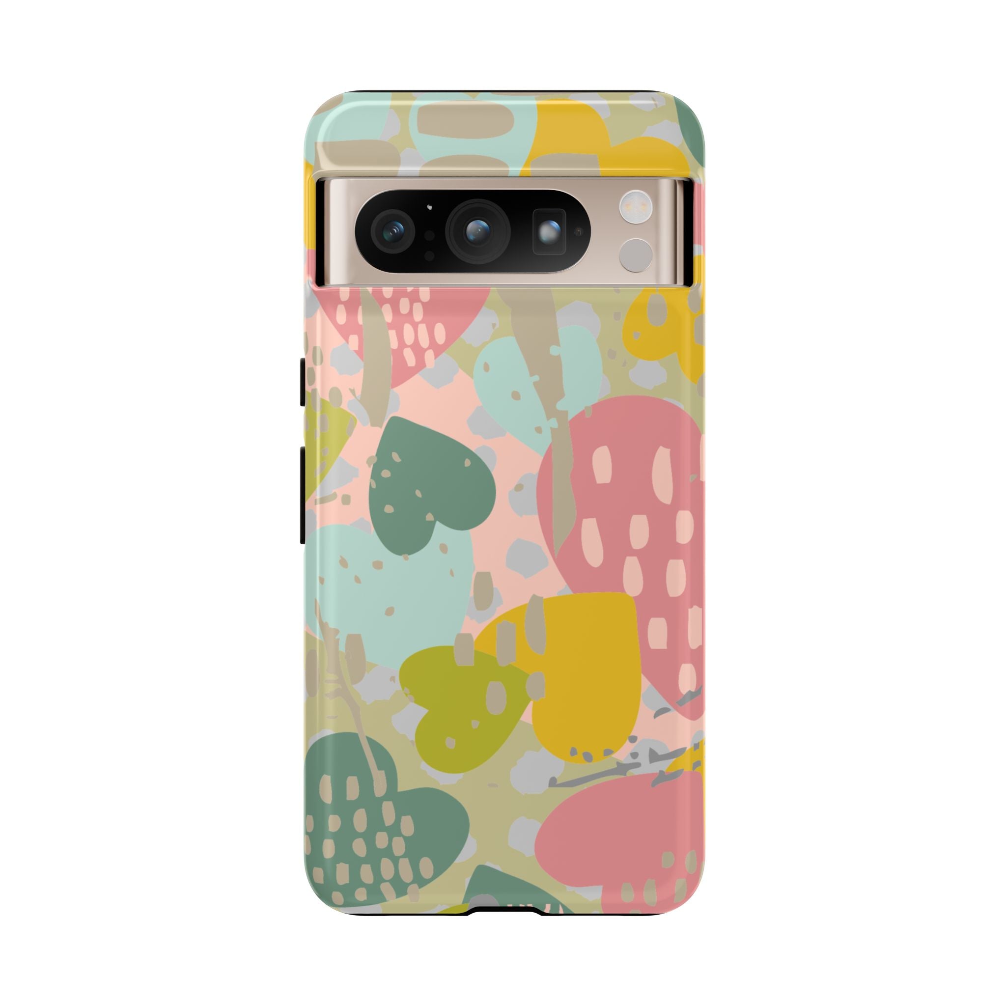 Colorful Heart Phone Case, Tough Cases for Women, Cute Phone Accessories, Gift for Her, Trends for Teens, Valentine's Day Gift