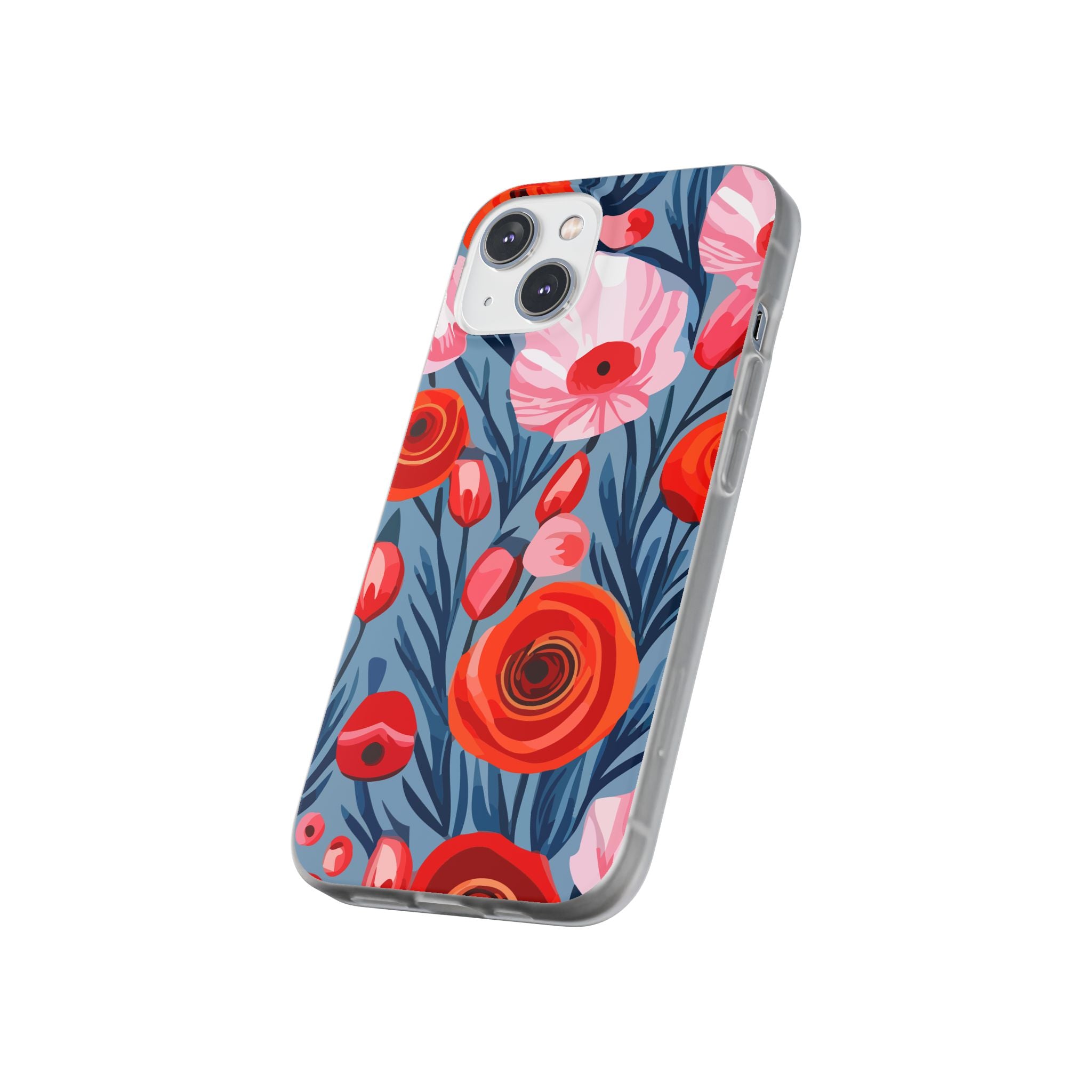 Beautiful Floral Flexi Cases for Phone, Stylish Protective Cover, Gift for Her, Phone Accessories, Floral Design