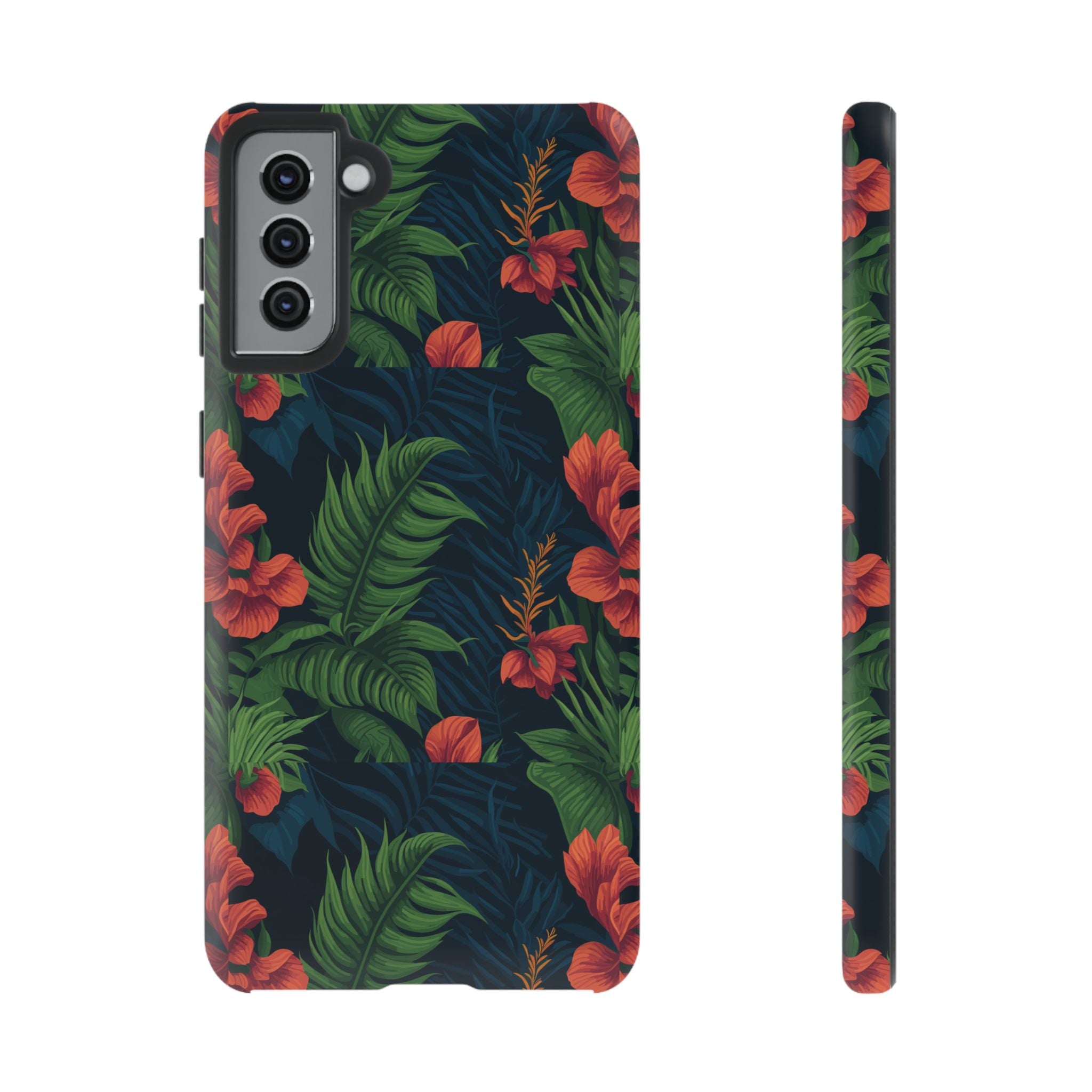Tropical Phone Case with Floral Design, Eco-Friendly Protection for Summer Vibes, Ideal Gift for Nature Lovers, Vibrant Background