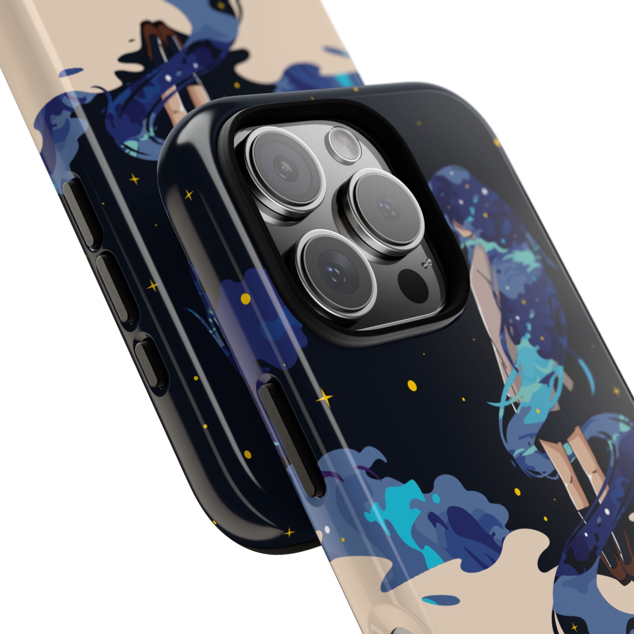Galaxy-Inspired Phone Case, Celestial Design, Tough Phone Cover, Gift for Space Lovers, Artsy Accessories, Unique Merchandise