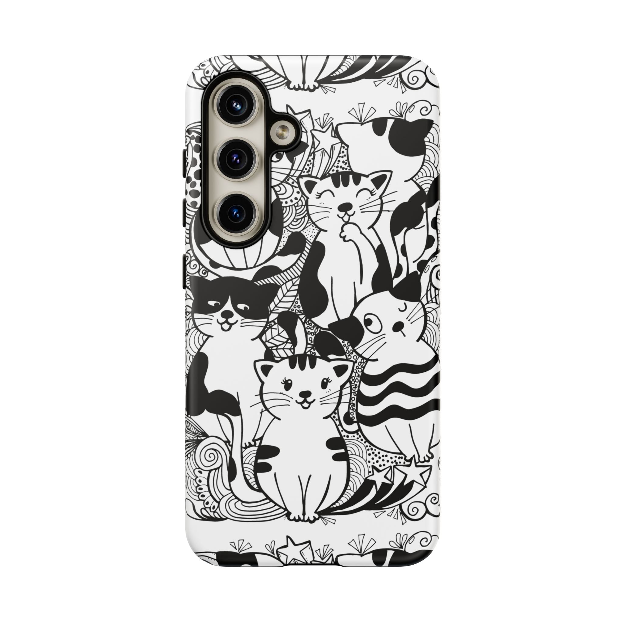 Cat-Themed Phone Case, Cute Cat Art, Pet Lover Gift, Birthday Present, Unique Cat Decor, Fun Tech Accessories, Animal Lover Case
