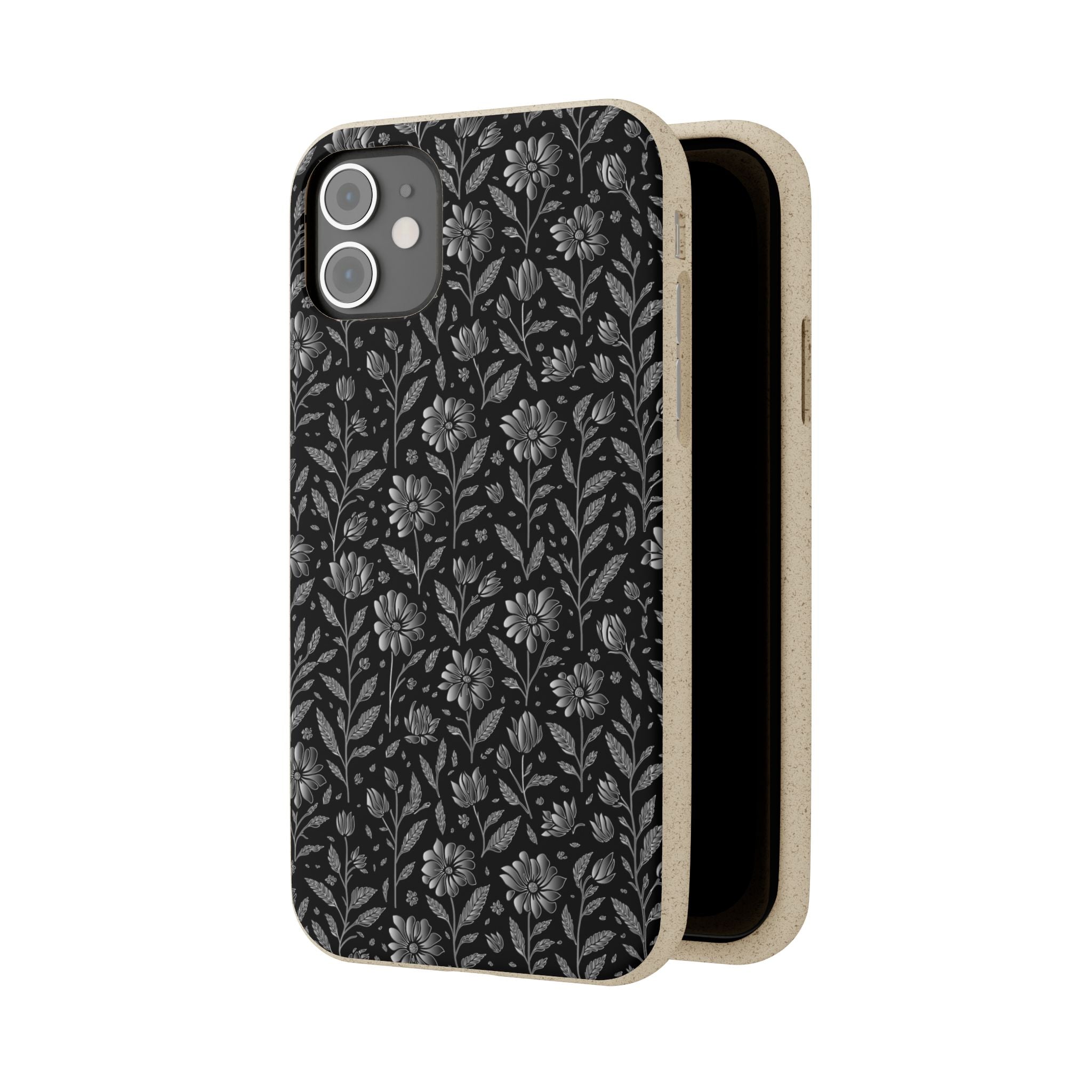 Eco-Friendly Floral Phone Case, Biodegradable iPhone Case, Sustainable Fashion Accessory, Nature Lover Gift, Eco-Conscious Phone Cover