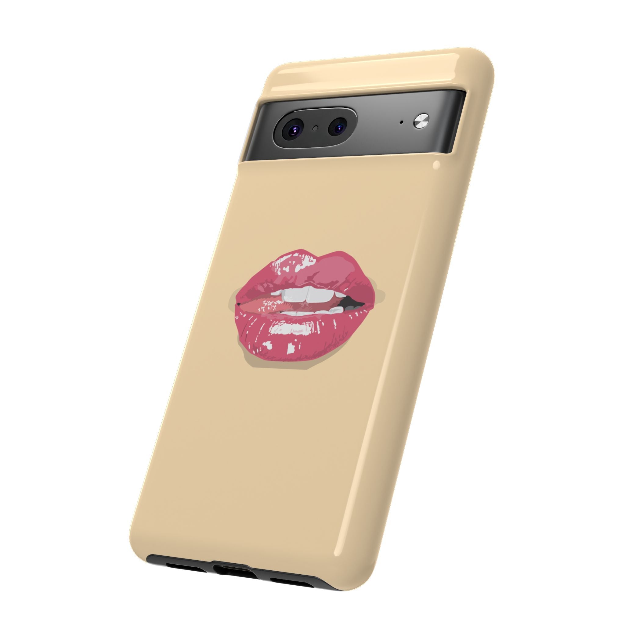 Stylish Phone Case with Lip Print, Trendy Mobile Cover, Fashion Accessory, Gift for Her, Cute Cell Phone Case