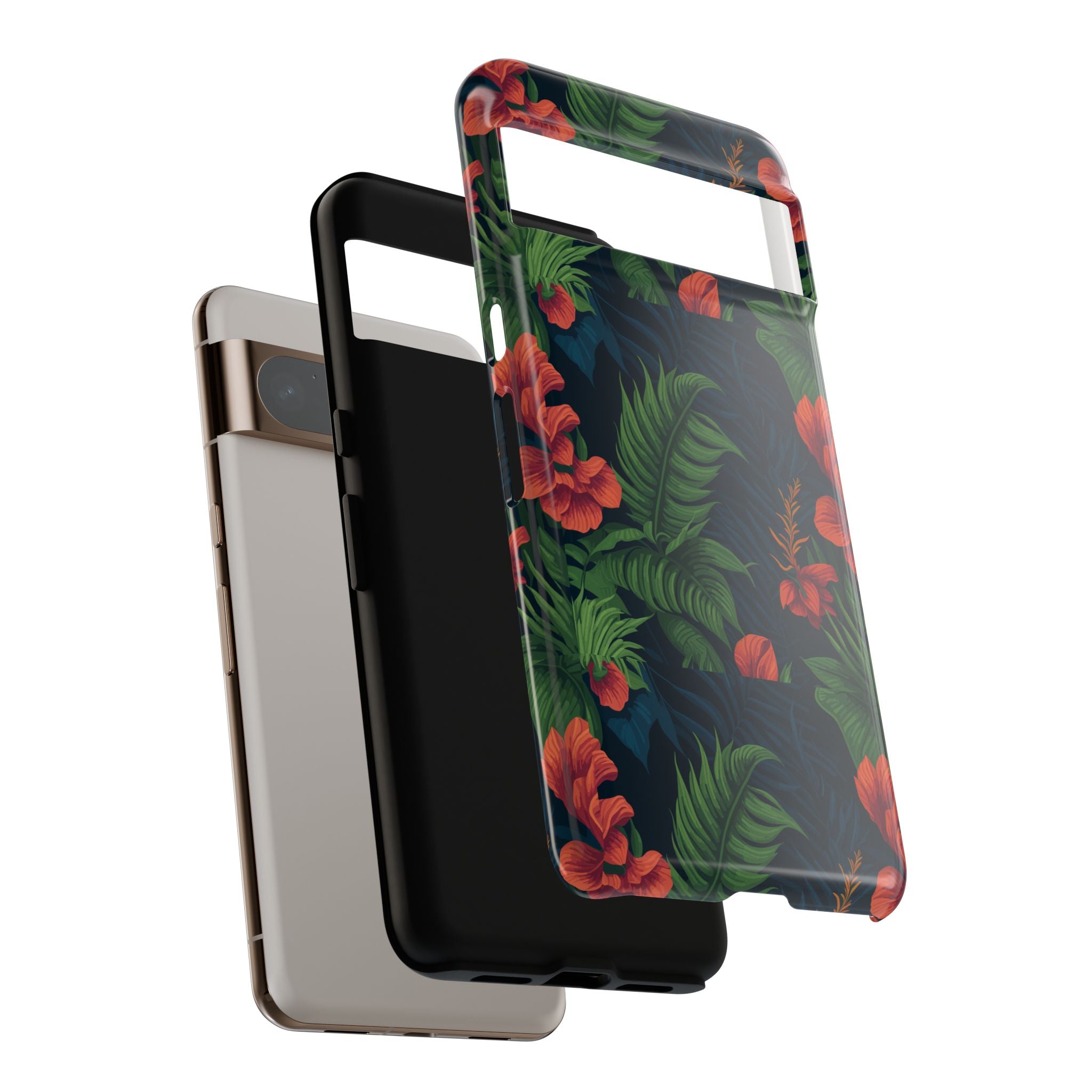 Tropical Phone Case with Floral Design, Eco-Friendly Protection for Summer Vibes, Ideal Gift for Nature Lovers, Vibrant Background