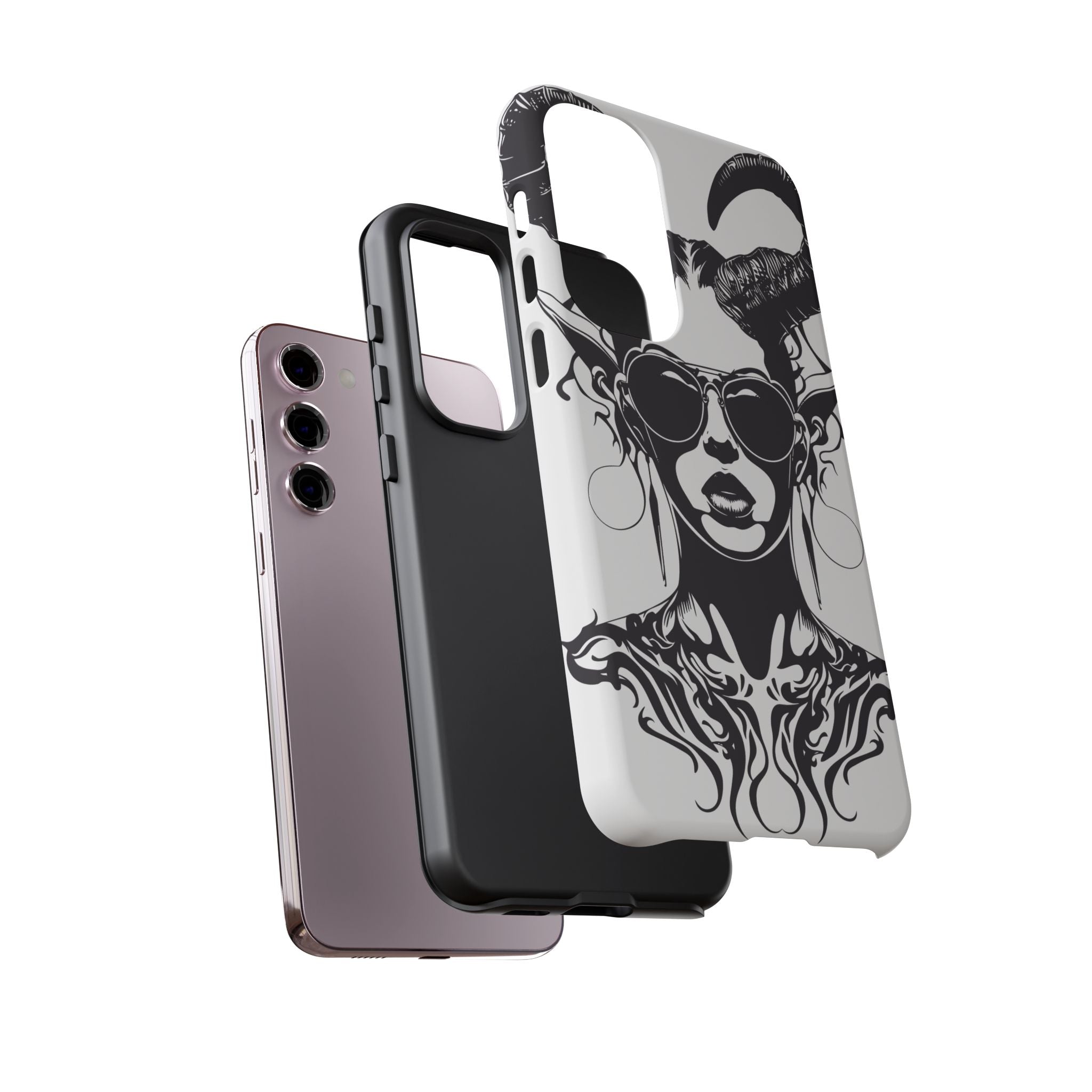 Tough Cases: Stylish Phone Case with Edgy Design, Protective Cover, Gift for Her, Trendy Accessories, Unique Art, Holiday Present
