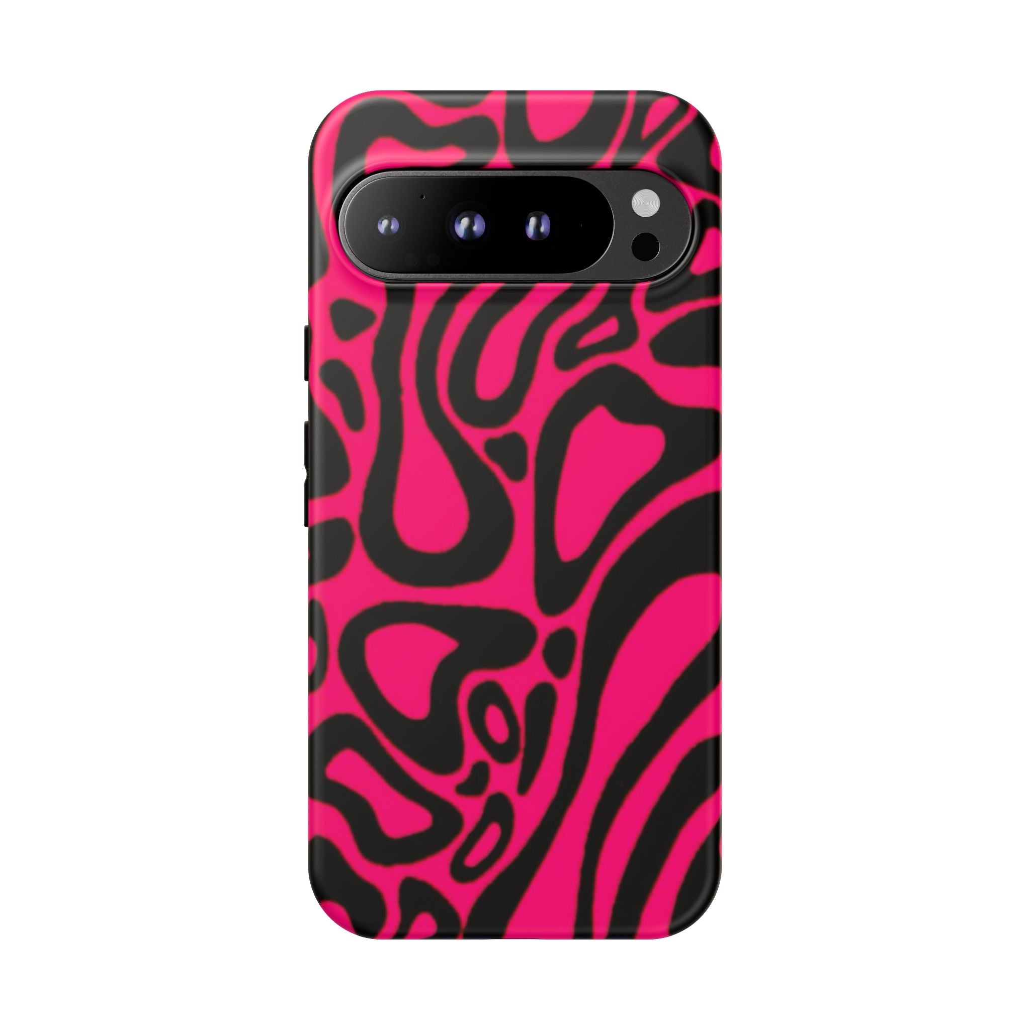 Bold Pink Patterned Phone Case, Stylish Tough Case, Trendy Accessory, Gift for Her, Tech Protection
