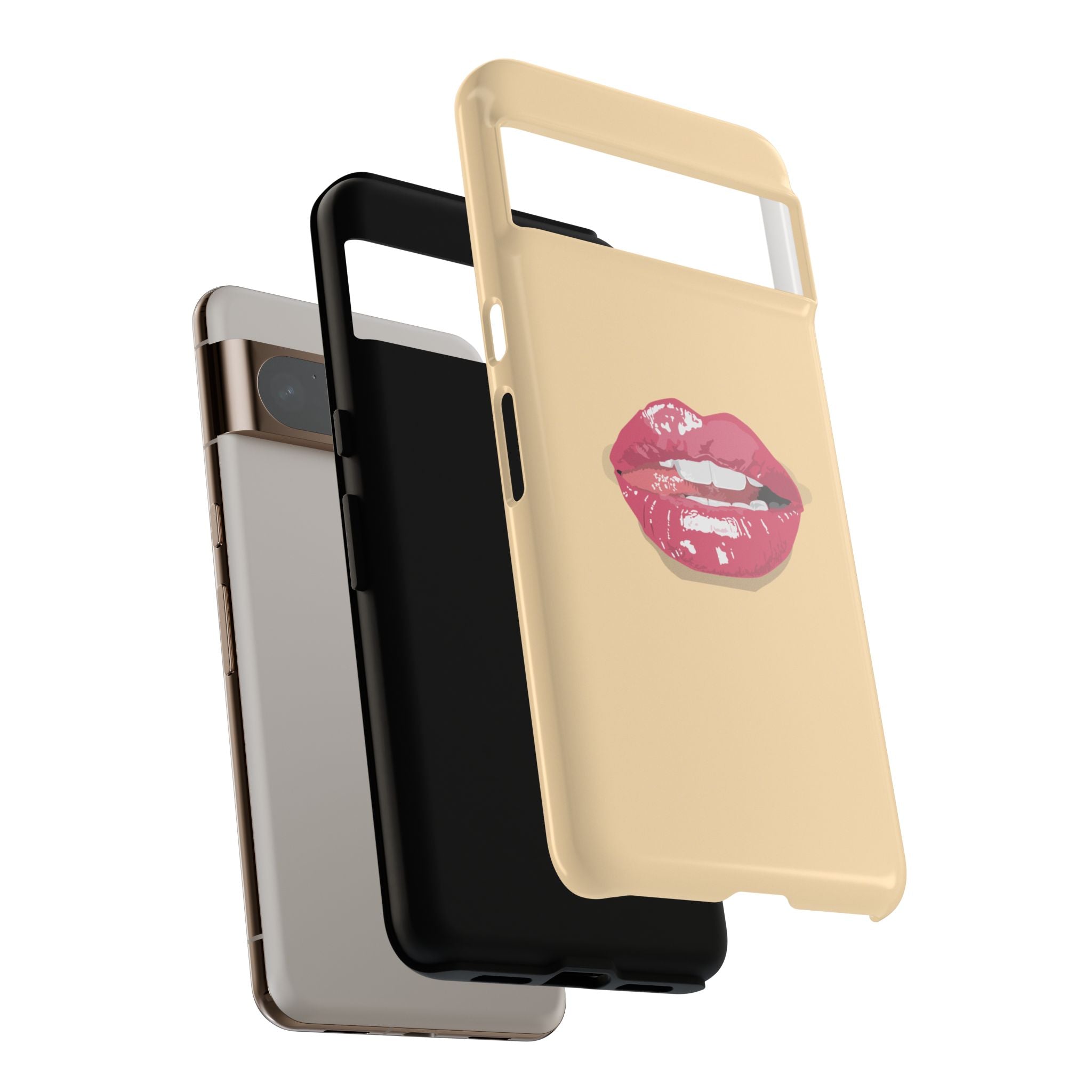 Stylish Phone Case with Lip Print, Trendy Mobile Cover, Fashion Accessory, Gift for Her, Cute Cell Phone Case