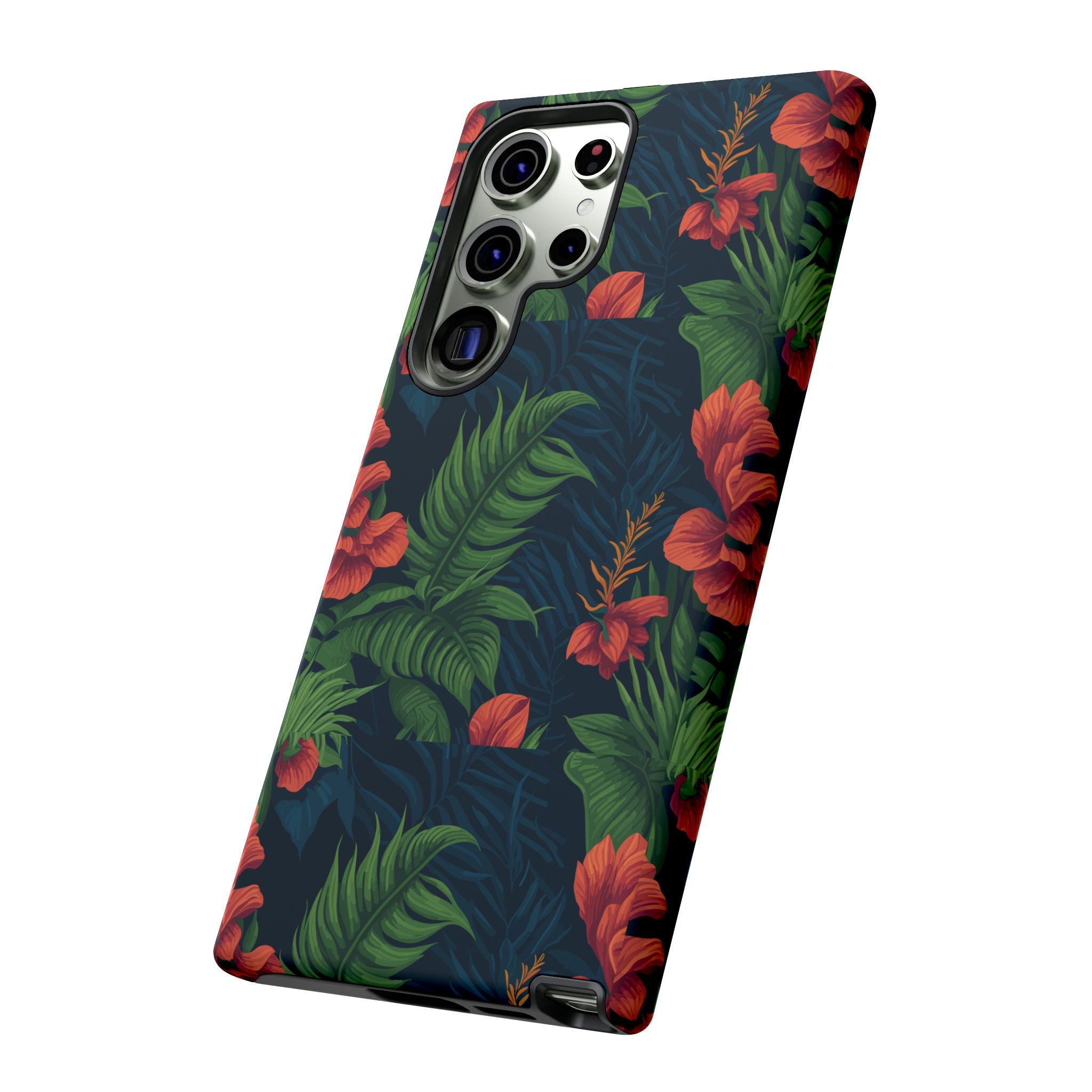 Tropical Phone Case with Floral Design, Eco-Friendly Protection for Summer Vibes, Ideal Gift for Nature Lovers, Vibrant Background