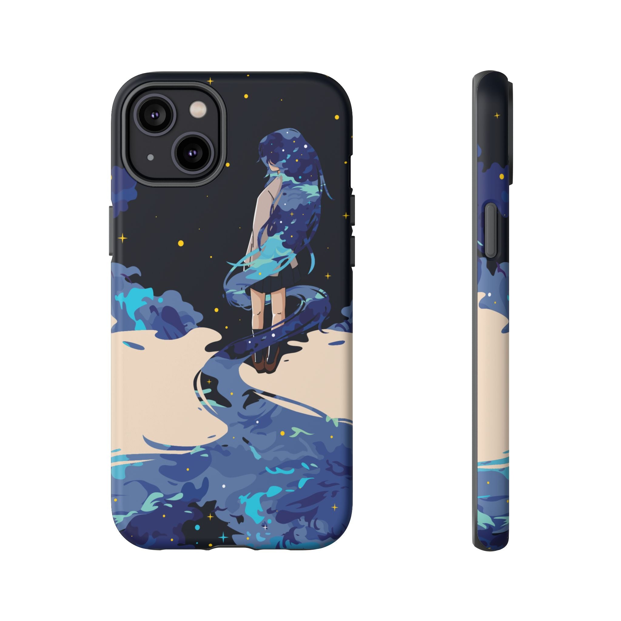 Galaxy-Inspired Phone Case, Celestial Design, Tough Phone Cover, Gift for Space Lovers, Artsy Accessories, Unique Merchandise