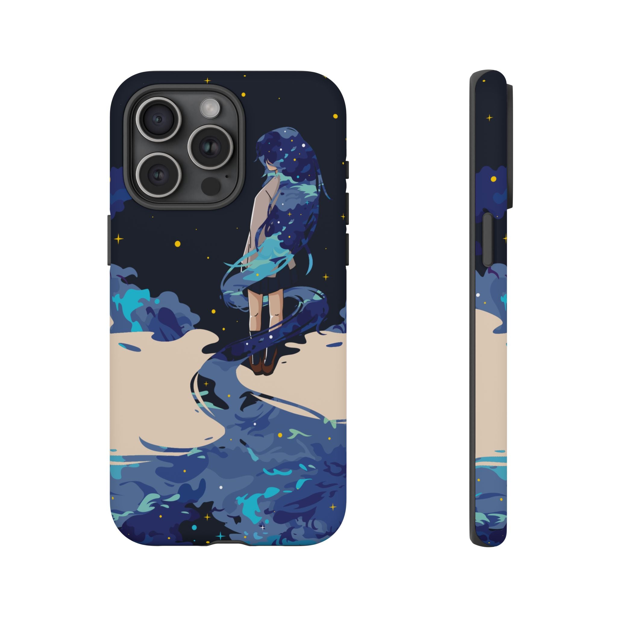 Galaxy-Inspired Phone Case, Celestial Design, Tough Phone Cover, Gift for Space Lovers, Artsy Accessories, Unique Merchandise