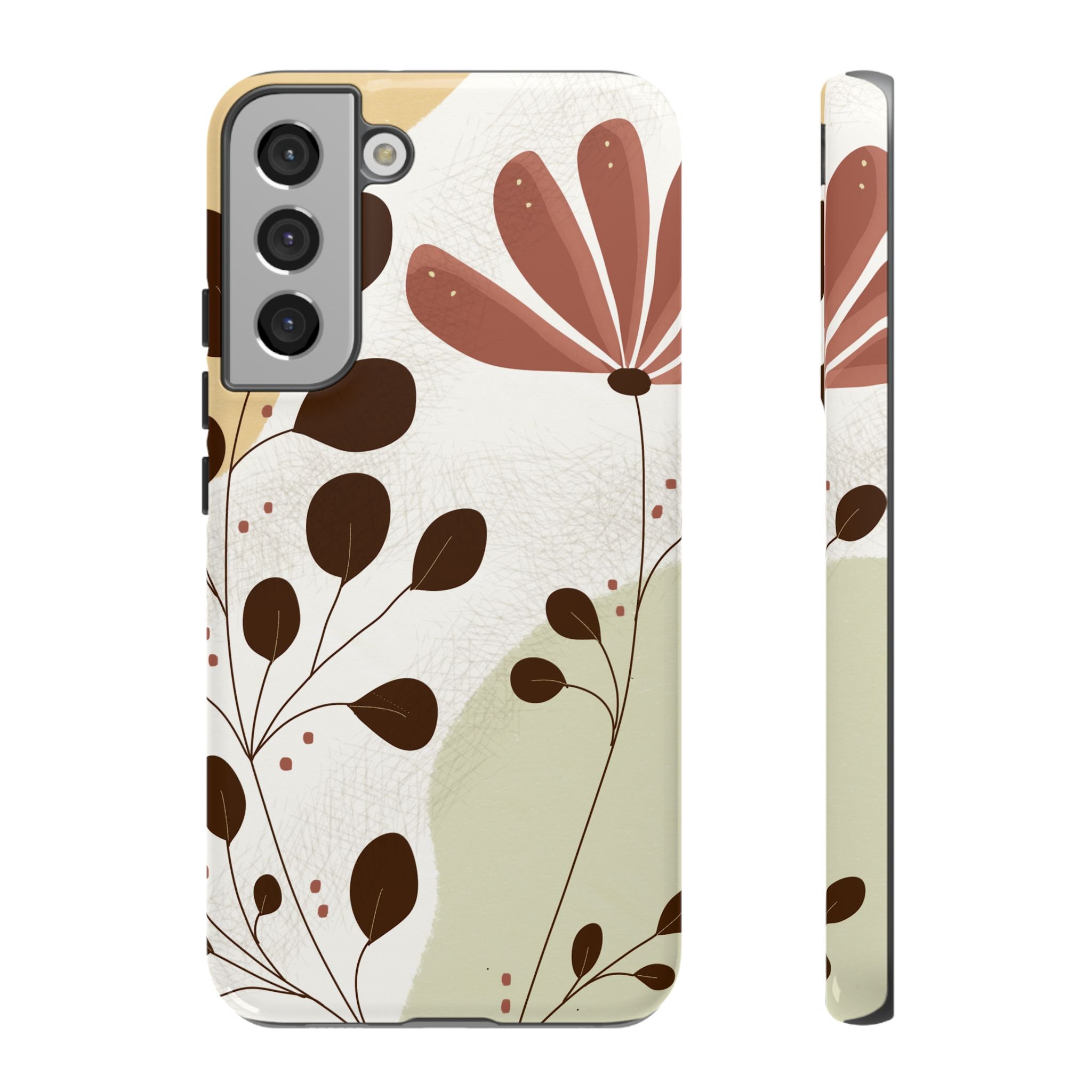 Floral Phone Case - Stylish Tough Cases for Women, Trendy Phone Cover, Gift for Her, Birthday Present, Everyday Use
