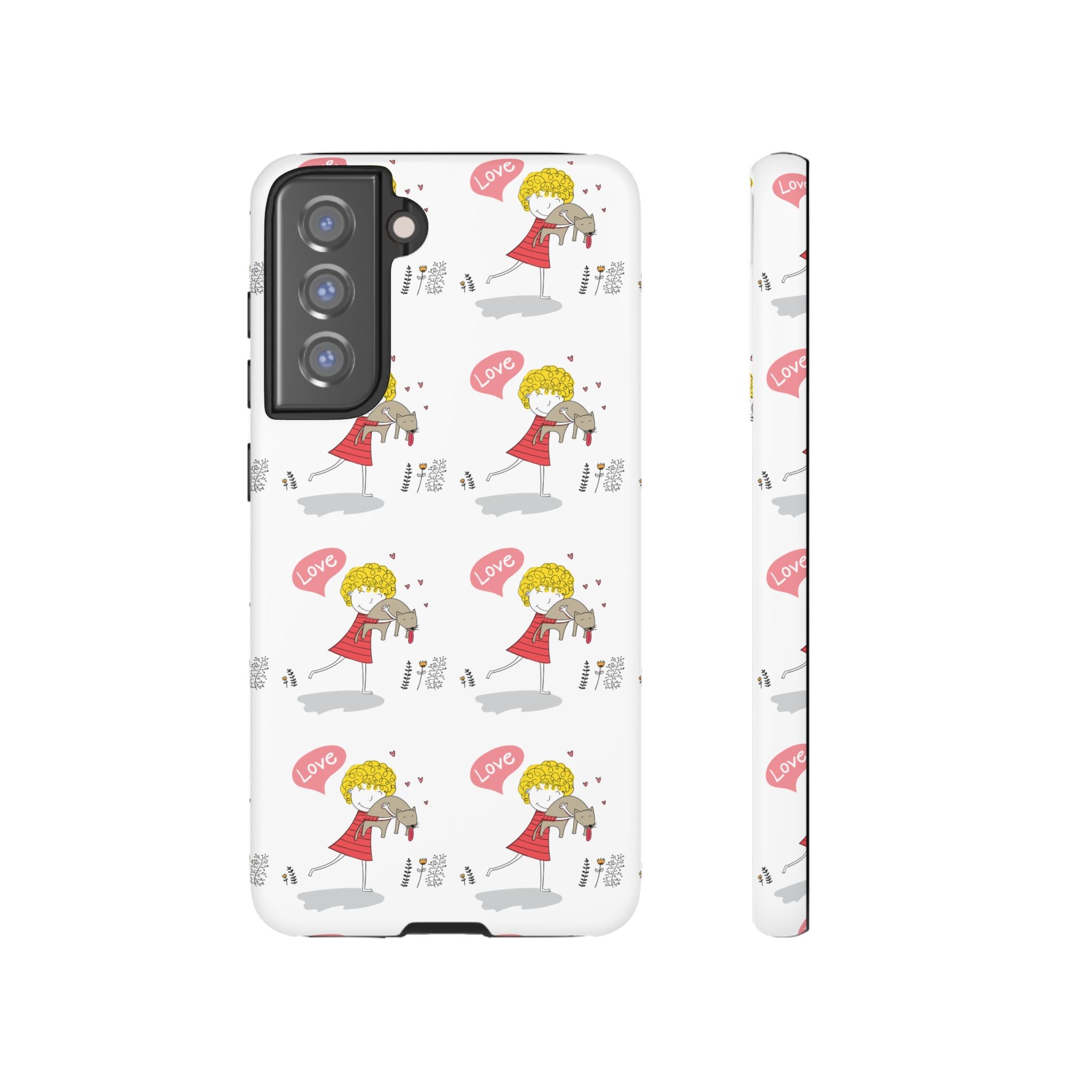 Love-Themed Phone Case | Cute Pet Lover Accessory, Perfect Gift for Birthdays, Anniversaries, Animal Lovers, Valentine's Day