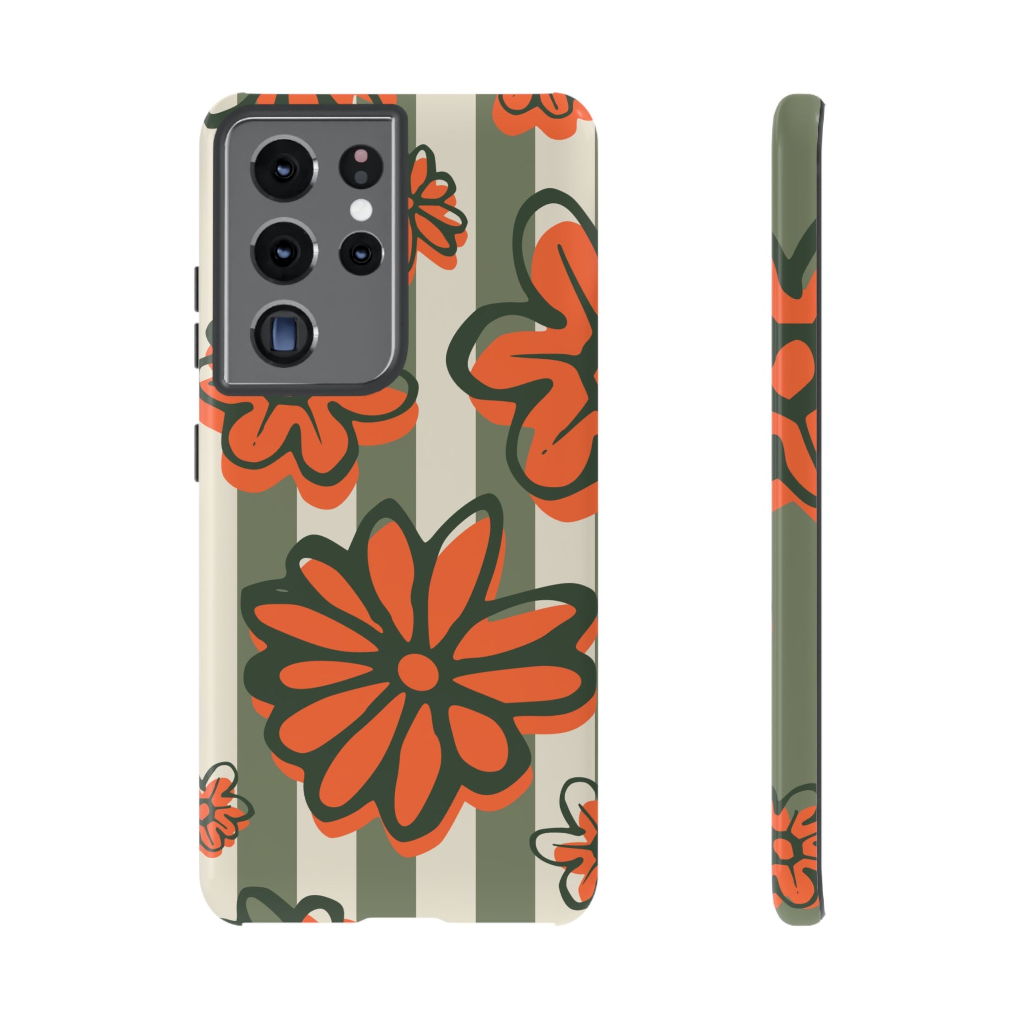 Floral Tough Phone Case - Trendy Protector for Pet Lovers, Super Cute Gift, Floral Design, Stylish Phone Cover, Unique Accessory