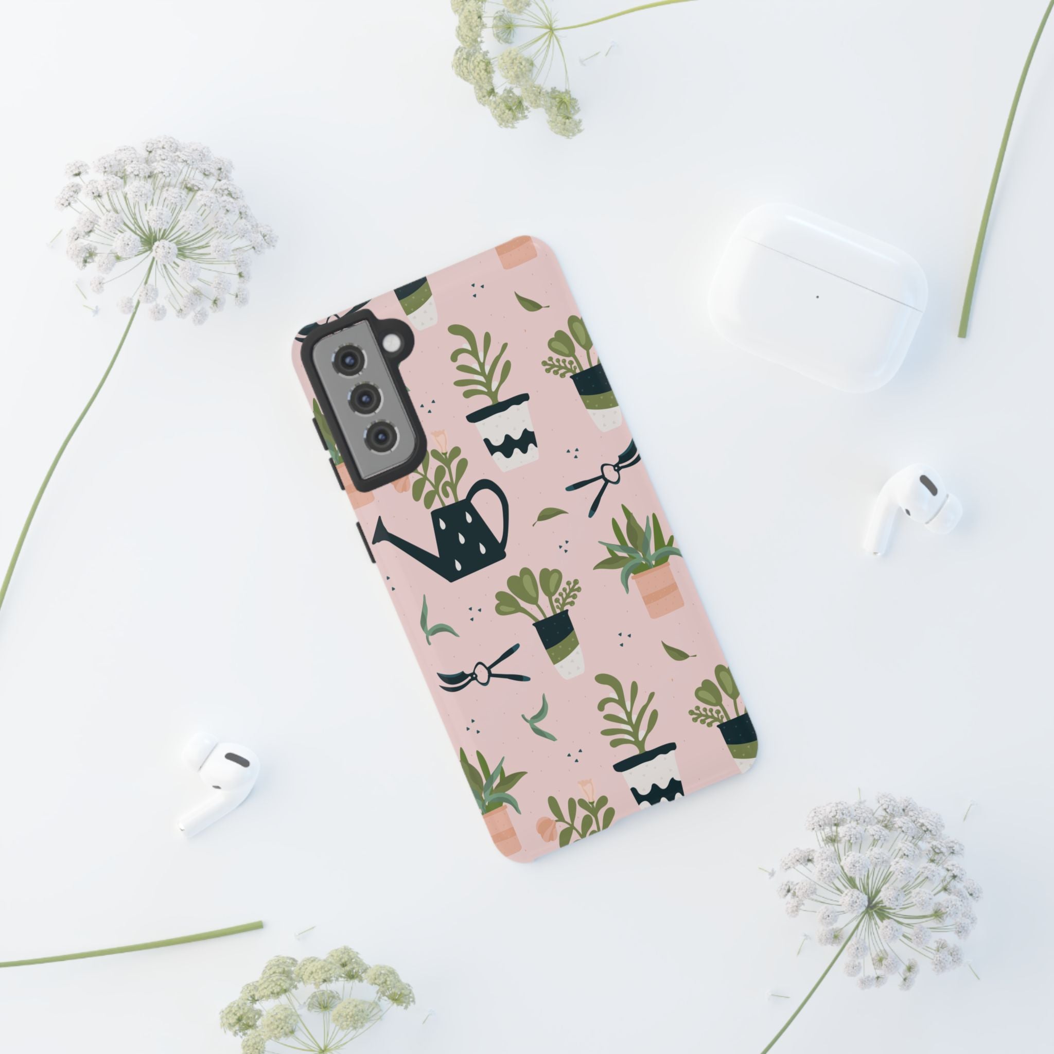 Floral Phone Case, Cute Plant Lover Case, Gift for Gardeners, Phone Cover, Green Thumb Accessories, Mother's Day Gift