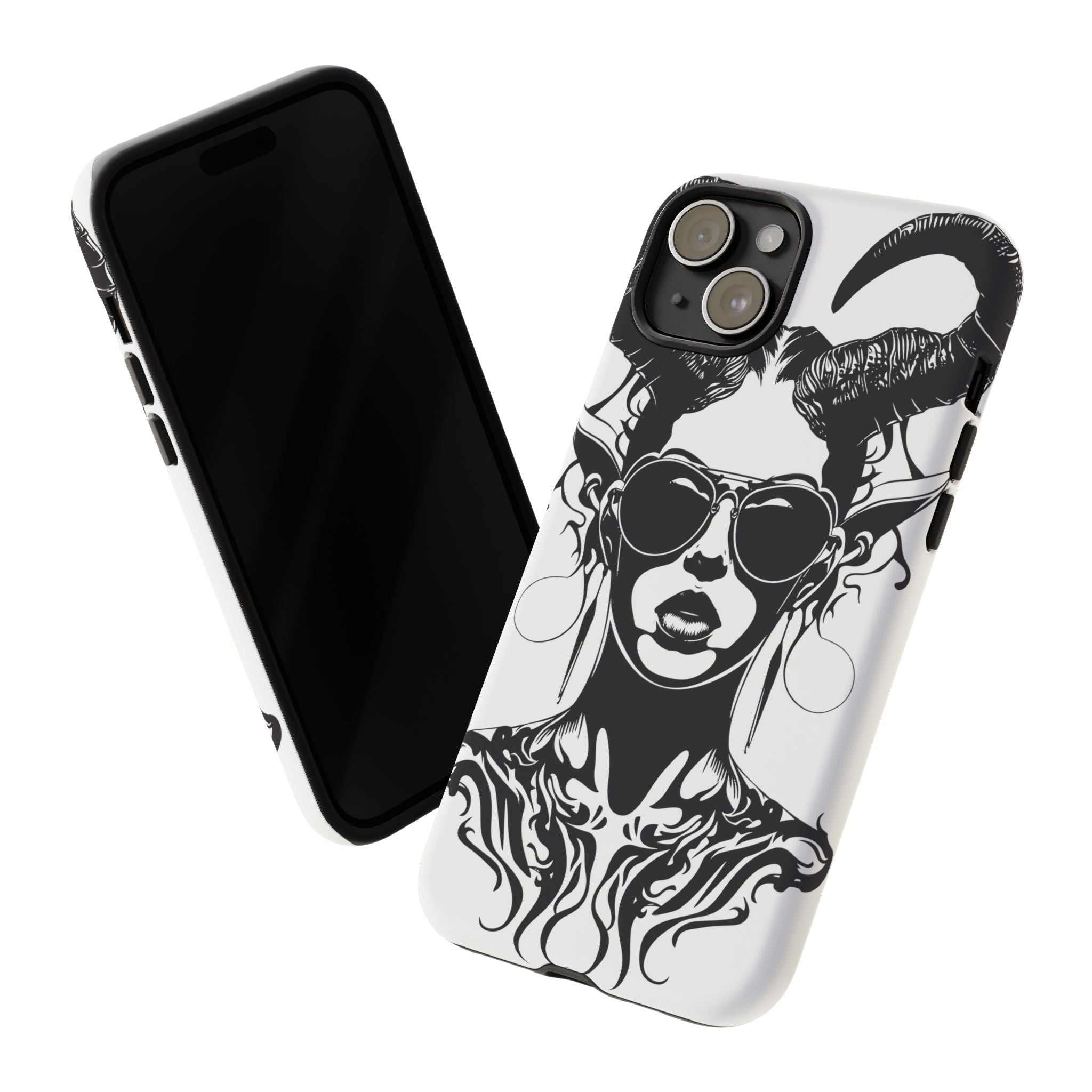 Tough Cases: Stylish Phone Case with Edgy Design, Protective Cover, Gift for Her, Trendy Accessories, Unique Art, Holiday Present