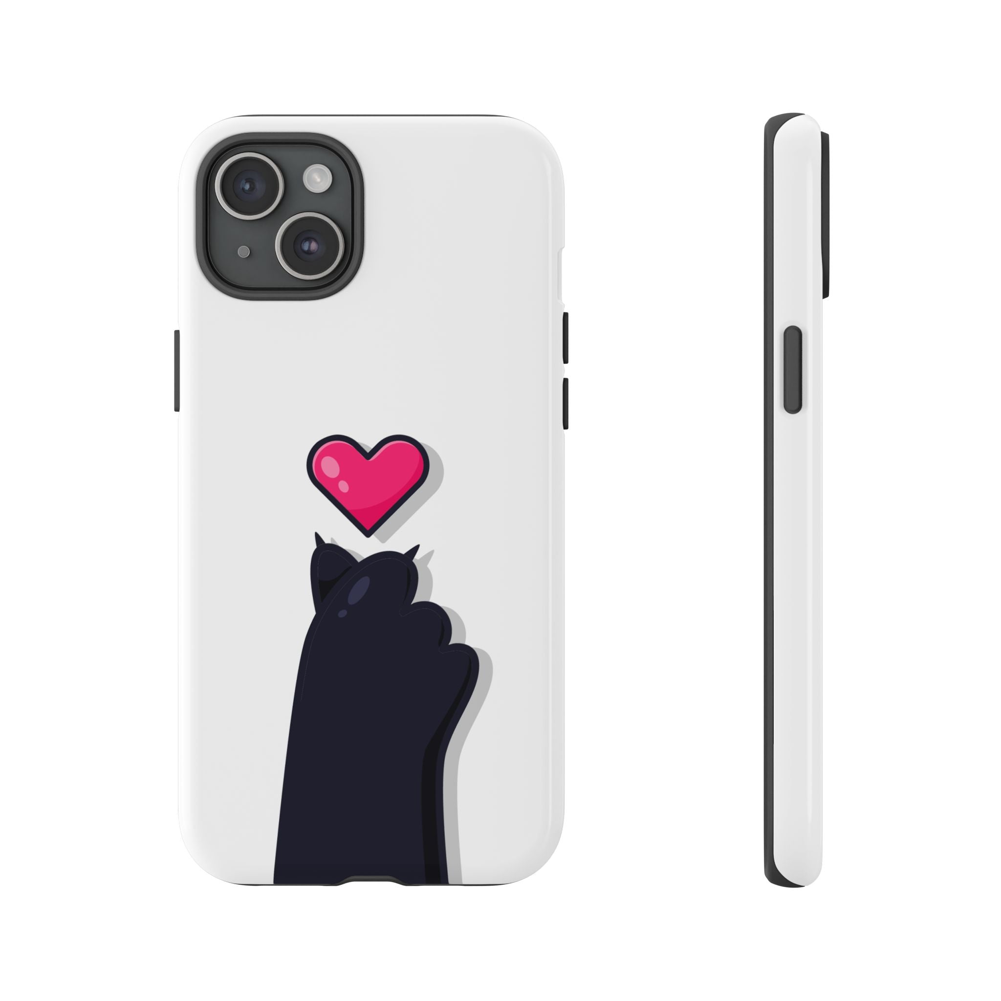 Cute Cat Love Phone Case, Tough Cell Phone Cover, Animal Lover Gifts, Pet Parent Accessories, Valentine's Day Essentials