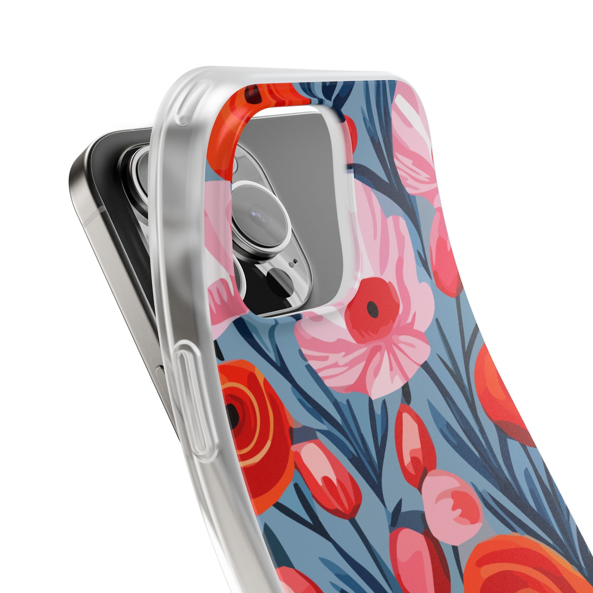 Beautiful Floral Flexi Cases for Phone, Stylish Protective Cover, Gift for Her, Phone Accessories, Floral Design