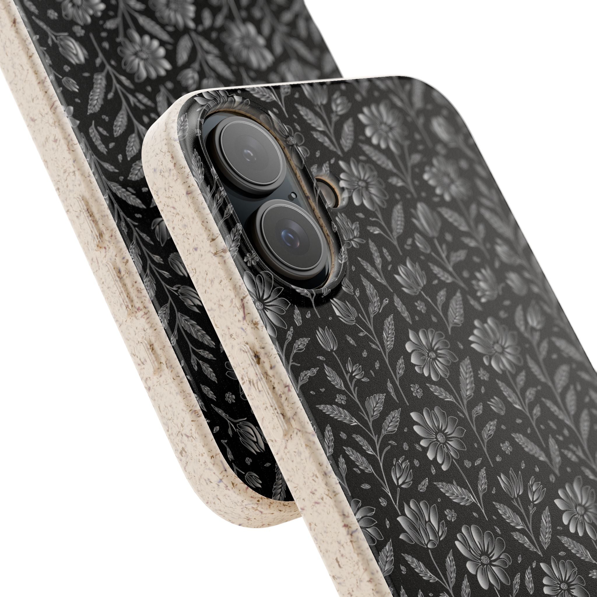 Eco-Friendly Floral Phone Case, Biodegradable iPhone Case, Sustainable Fashion Accessory, Nature Lover Gift, Eco-Conscious Phone Cover
