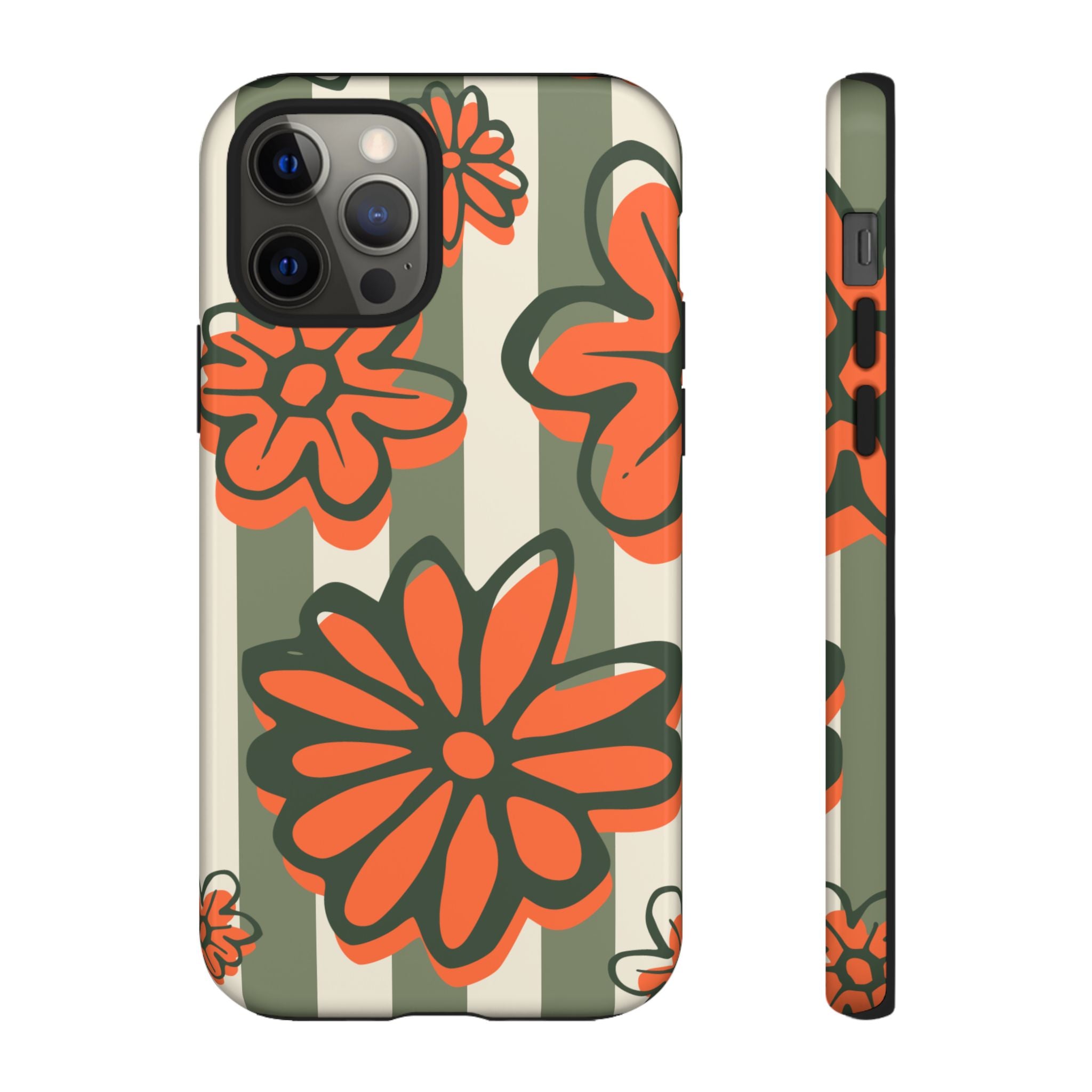 Floral Tough Phone Case - Trendy Protector for Pet Lovers, Super Cute Gift, Floral Design, Stylish Phone Cover, Unique Accessory