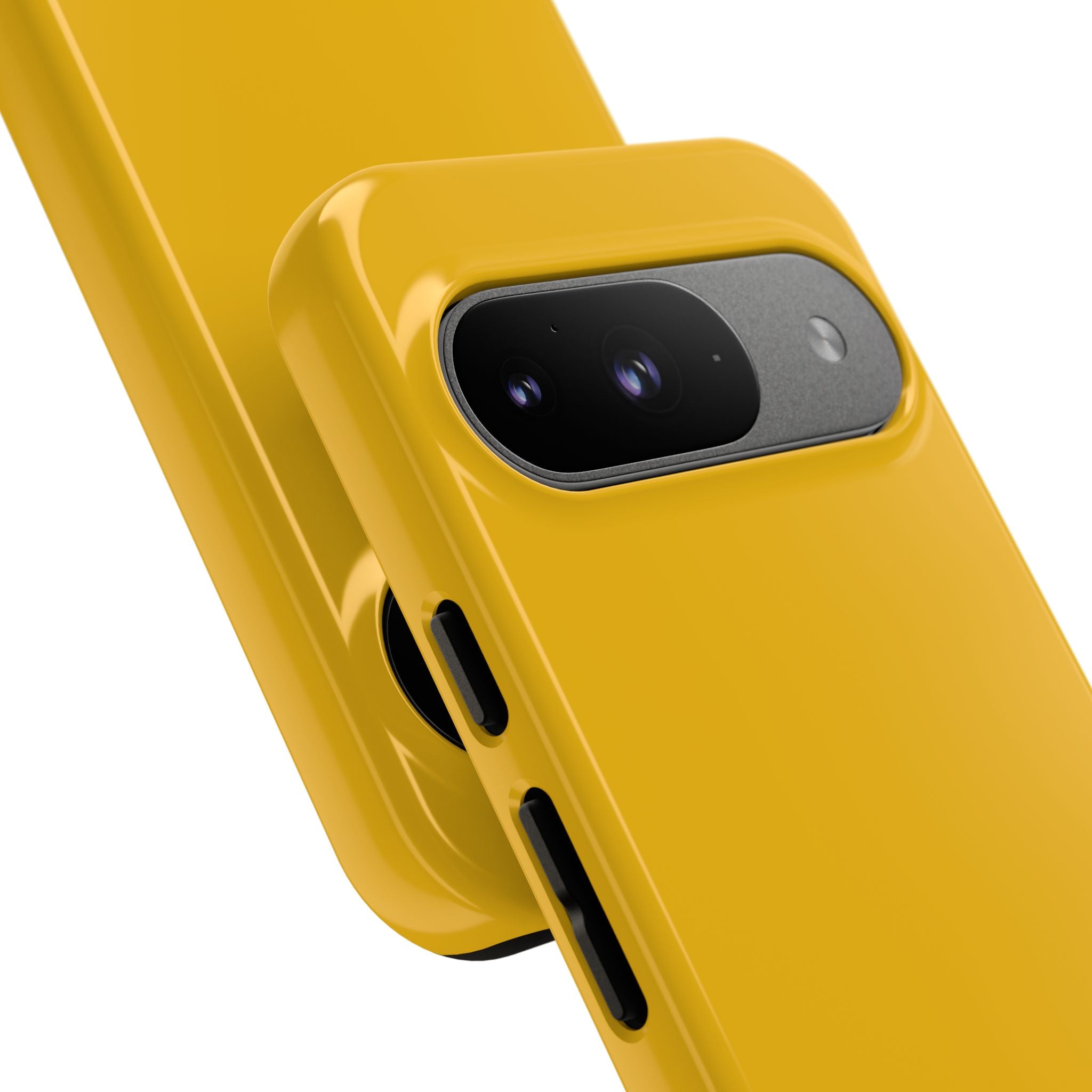 Motorcycle Phone Case, Tough Phone Cover, Gift for Bikers, Durable Tech Accessory, Yellow Motorcycle Design