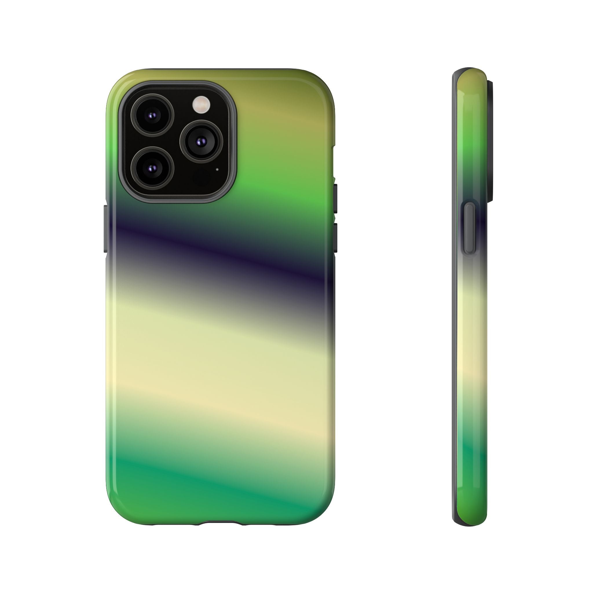 Gradient Phone Case - Tough Cases, Unique Cell Phone Cover, Stylish Tech Accessories, Green and Black Gradient, Perfect Gift