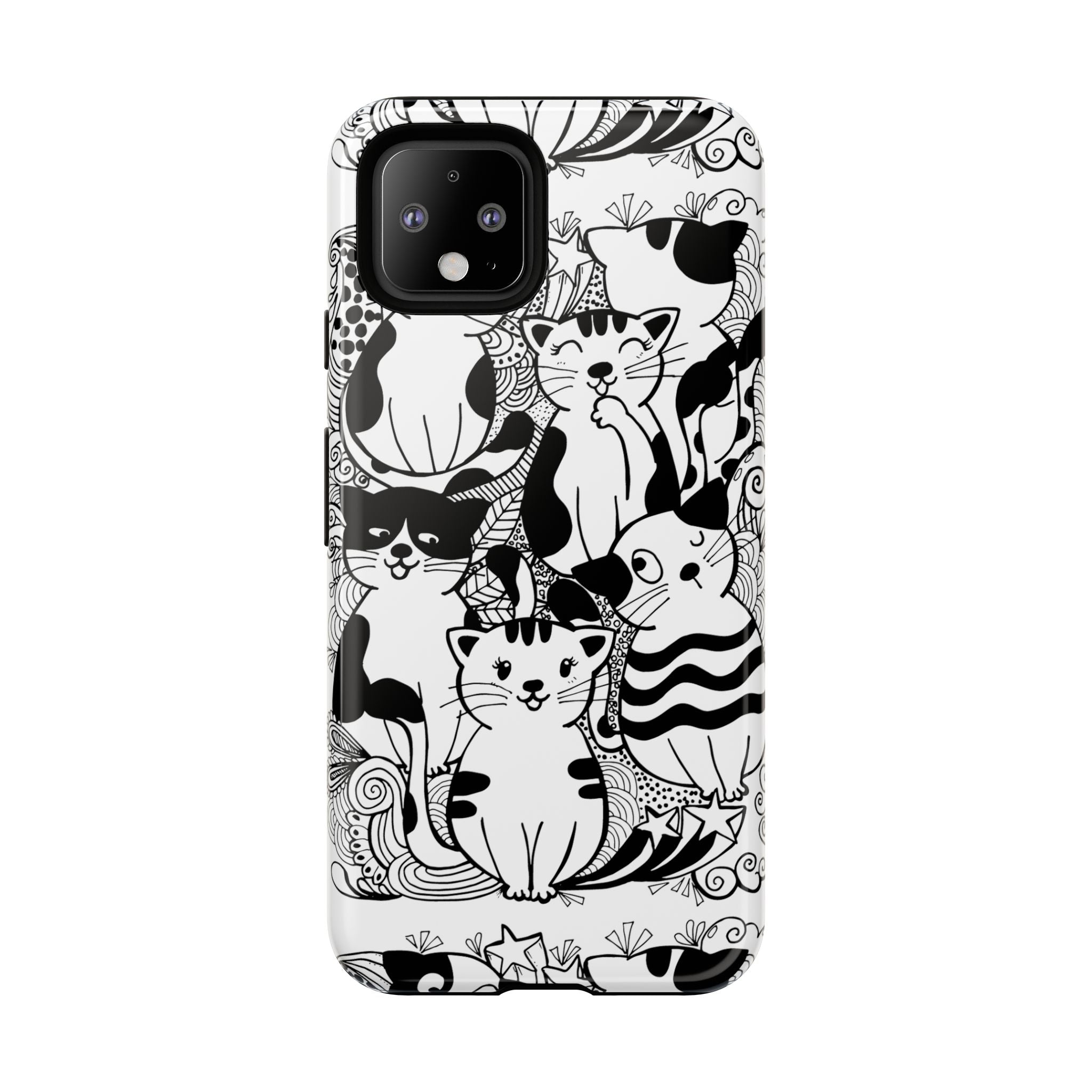 Cat-Themed Phone Case, Cute Cat Art, Pet Lover Gift, Birthday Present, Unique Cat Decor, Fun Tech Accessories, Animal Lover Case